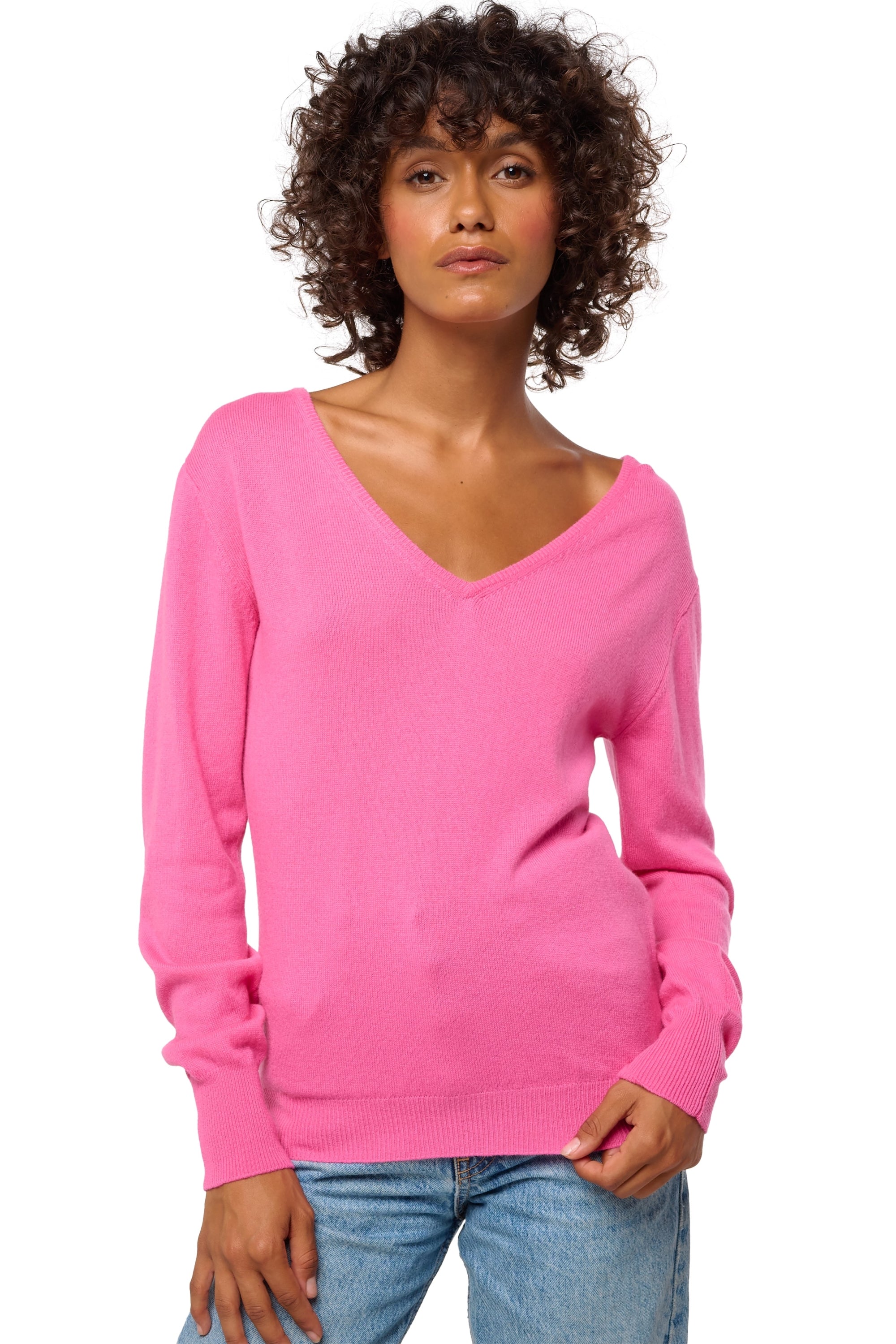 Trieste women's cashmere jumper - flashy rose - Mahogany