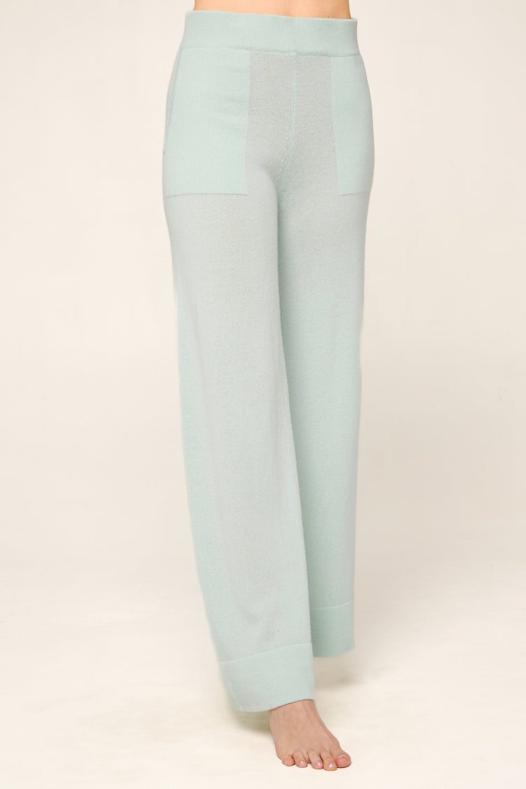Cashmere trousers, 100% Cashmere, women, flared fit, regular / 2 and 4 ply, standard knit, Mahogany