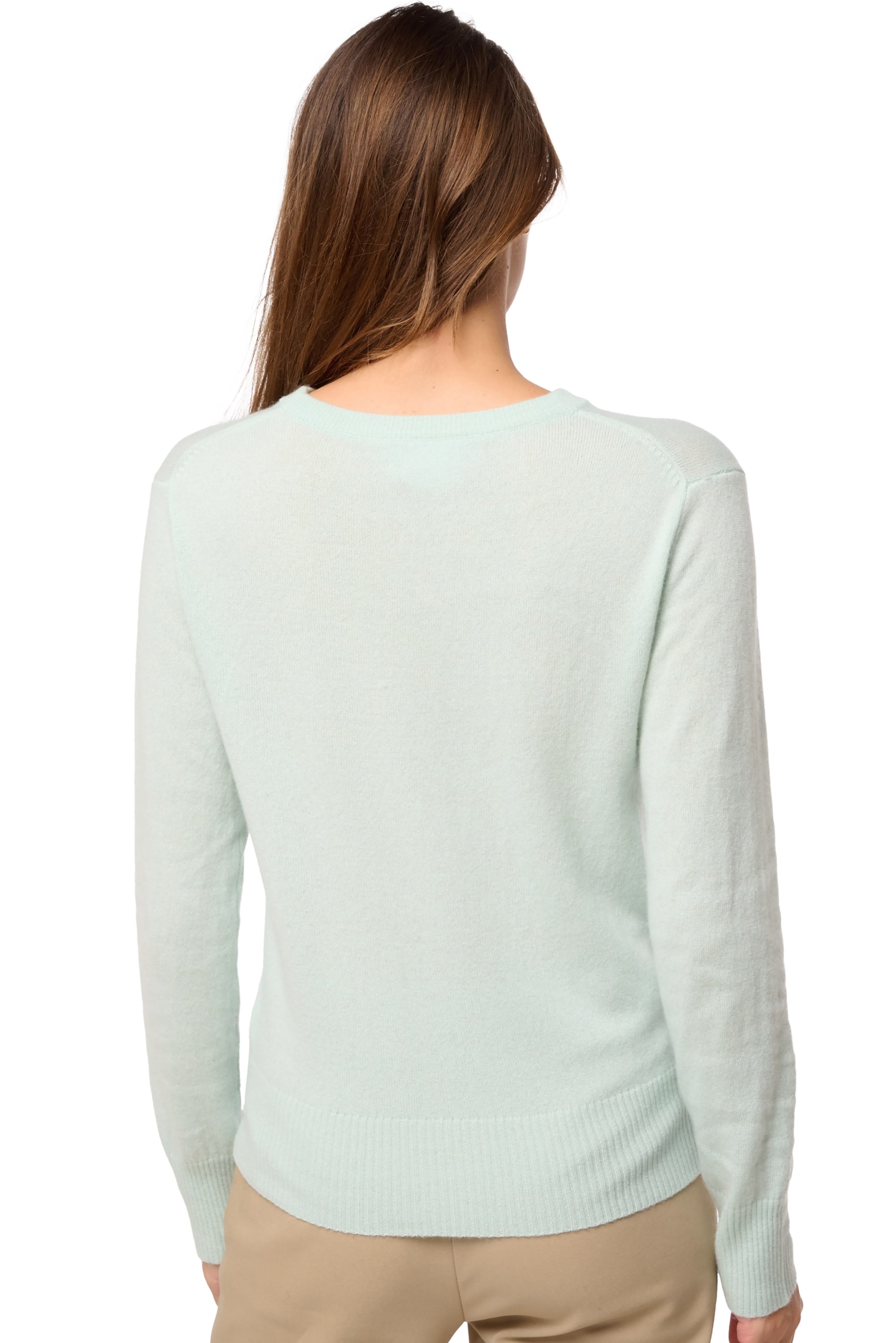 Daria in cashmere for women - View 3 - aqua - Mahogany
