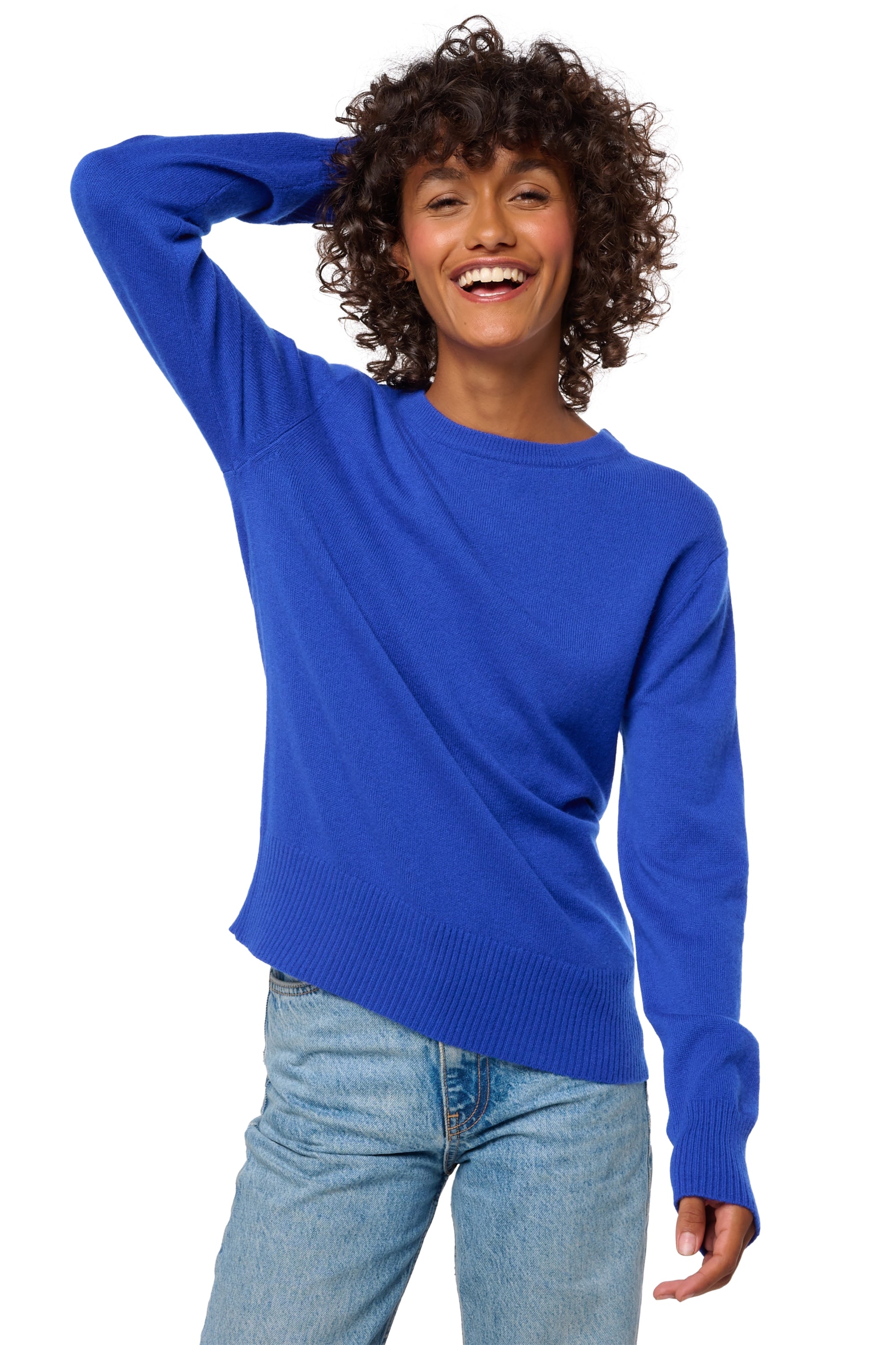 Daria in cashmere for women - View 1 - regata blue - Mahogany