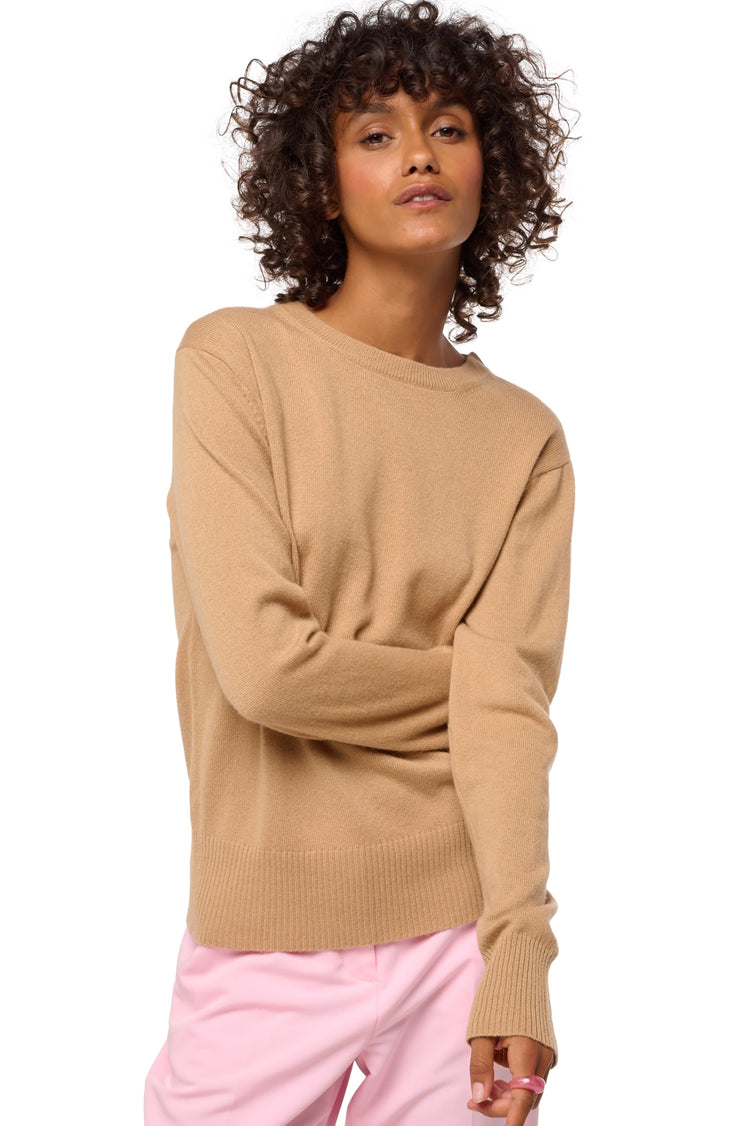 Daria in cashmere for women - View 2 - camel - Mahogany