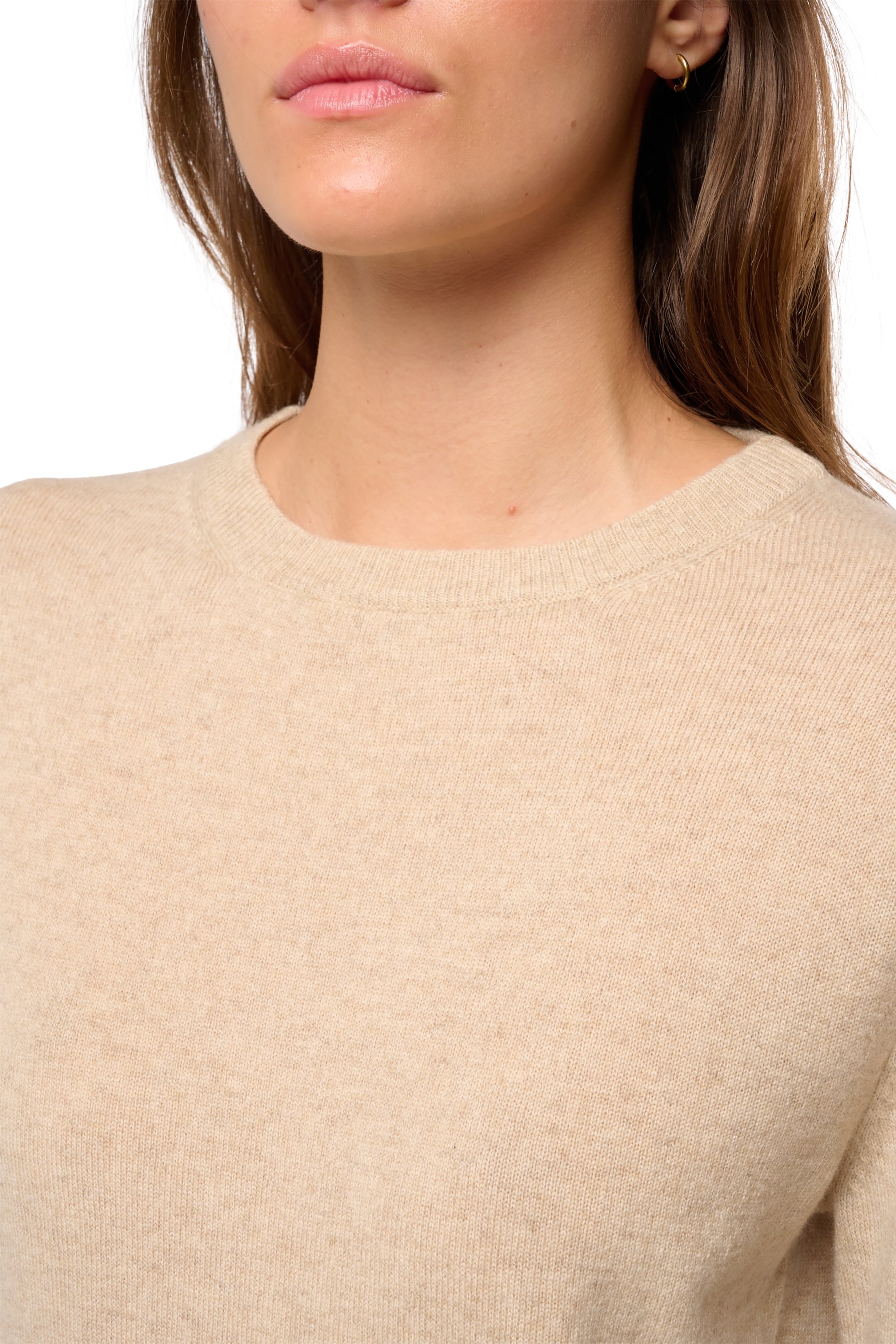 Daria in cashmere for women - View 2 - natural winter dawn - Mahogany