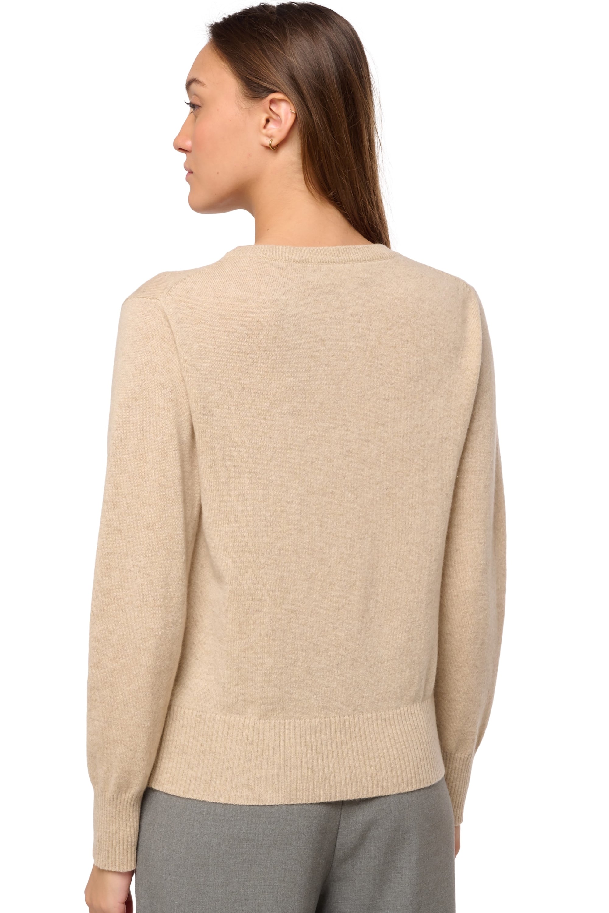 Daria in cashmere for women - View 3 - natural winter dawn - Mahogany