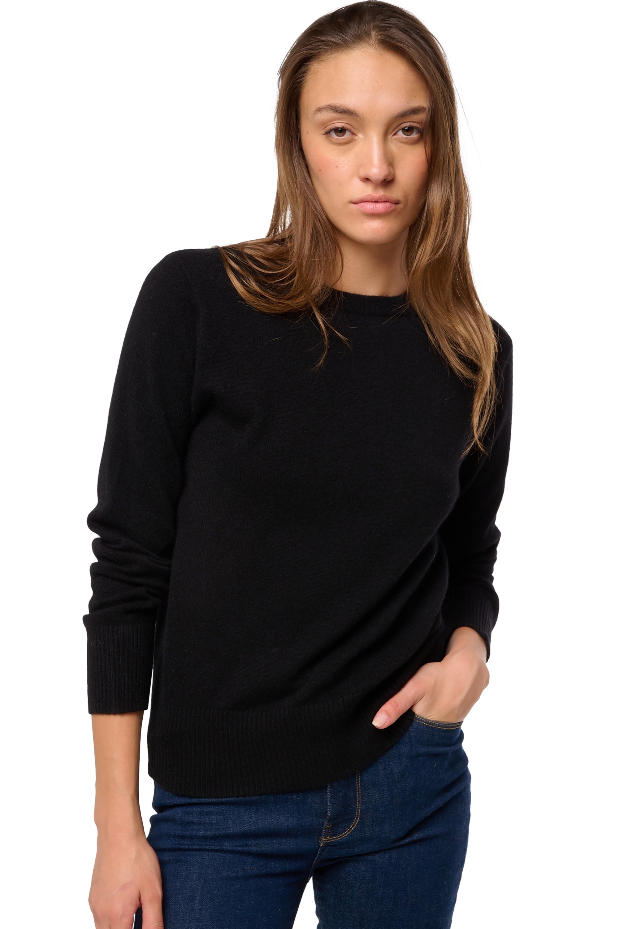 Daria in cashmere for women - View 1 - black - Mahogany
