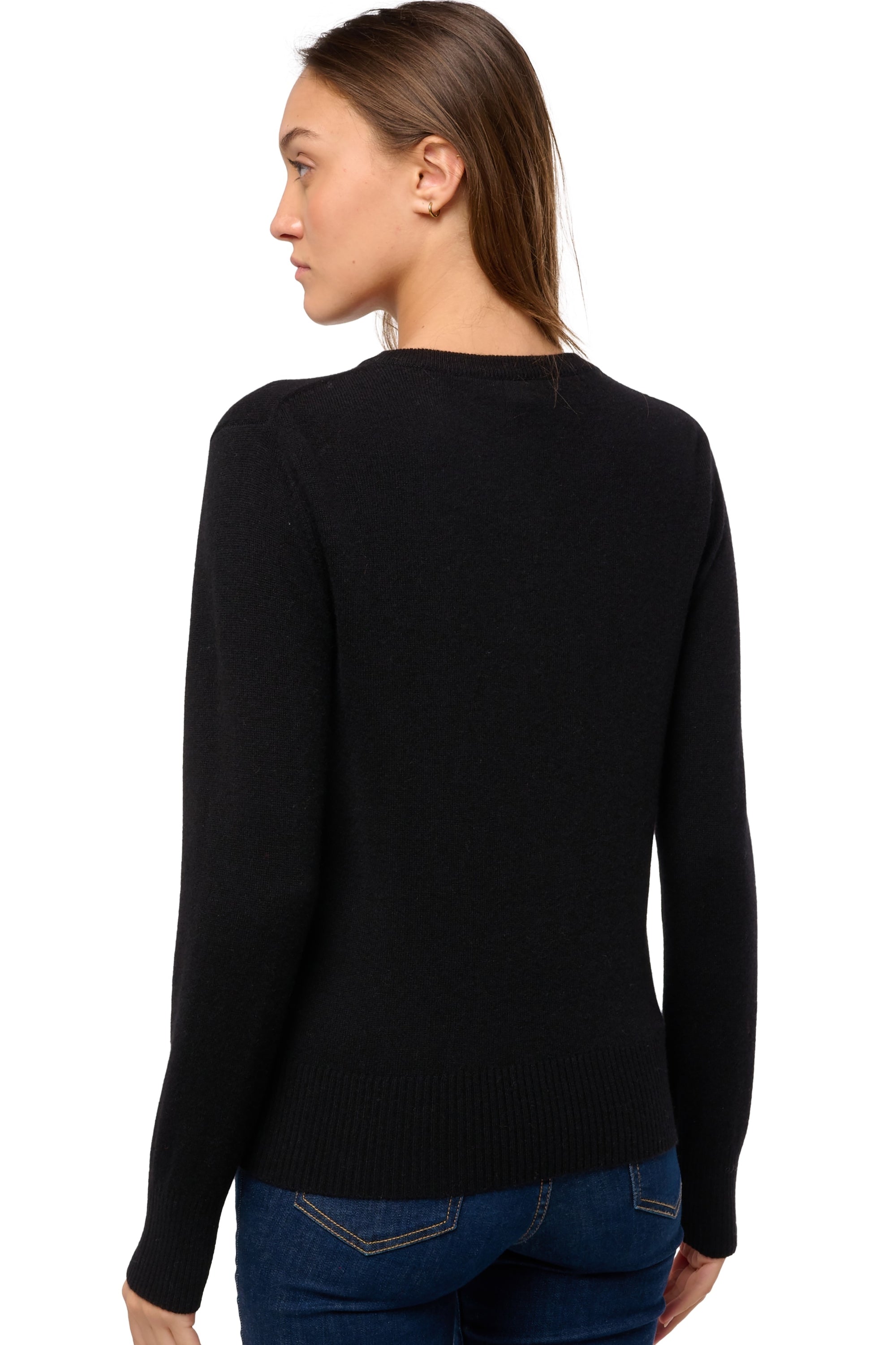 Daria in cashmere for women - View 3 - black - Mahogany