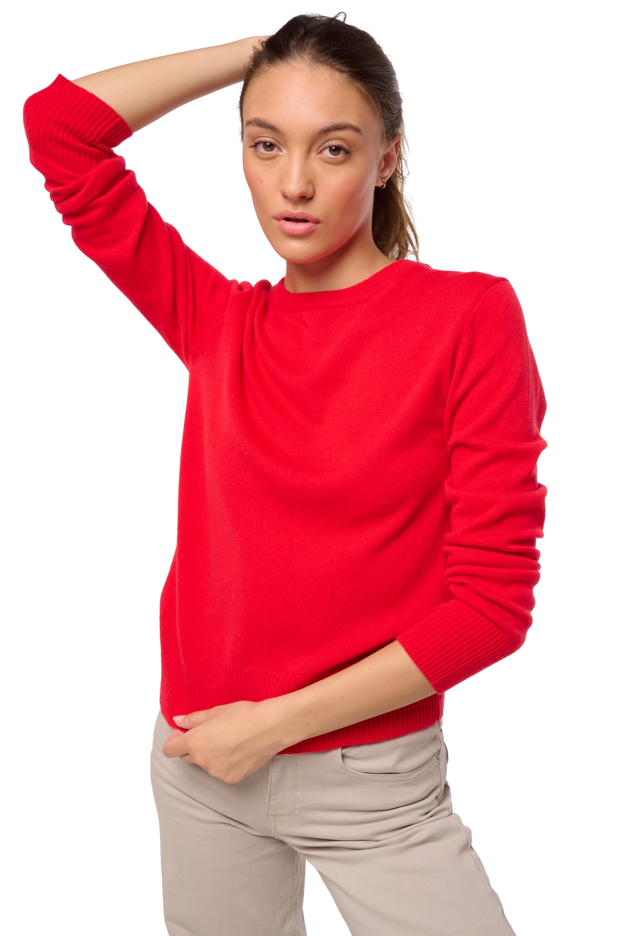 Daria in cashmere for women - View 2 - red - Mahogany