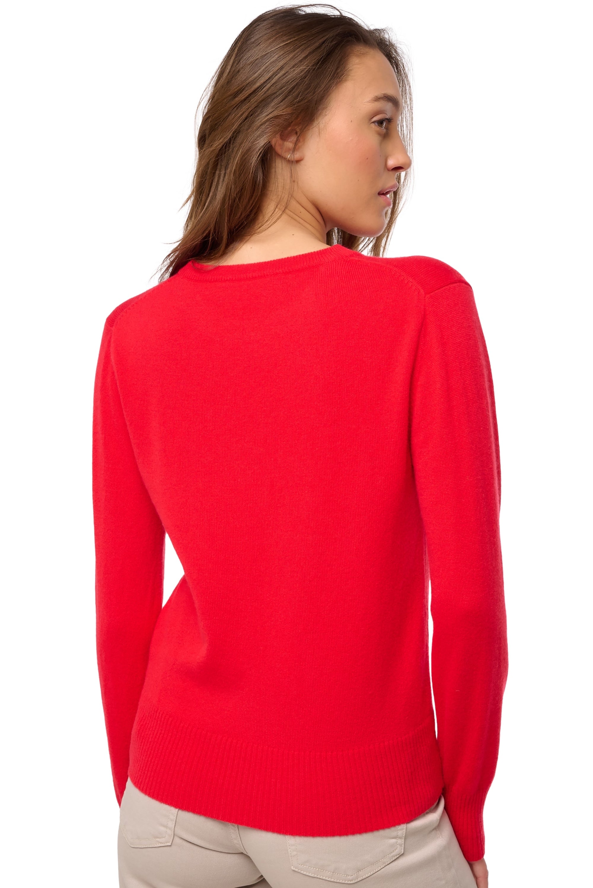 Daria in cashmere for women - View 3 - red - Mahogany