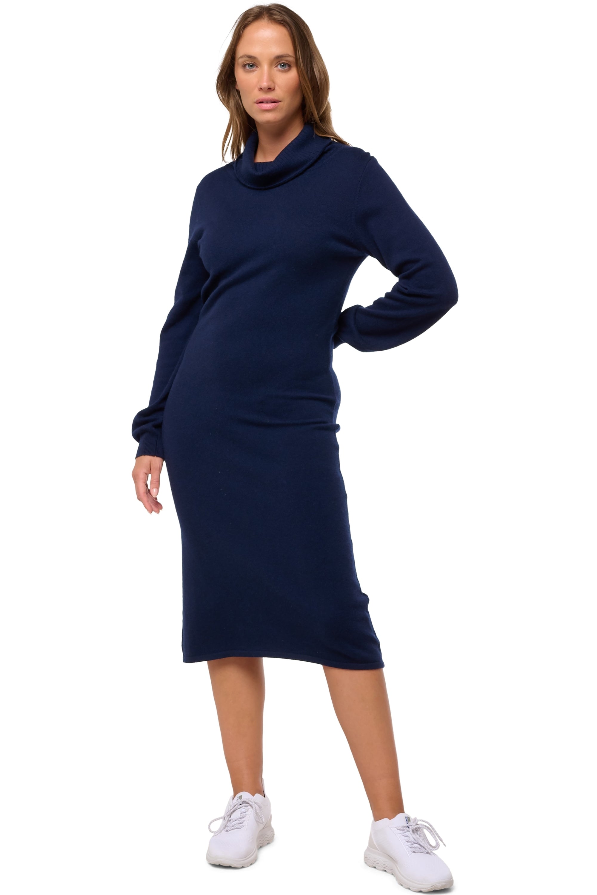 Deborah in cashmere for women - dark navy - Mahogany