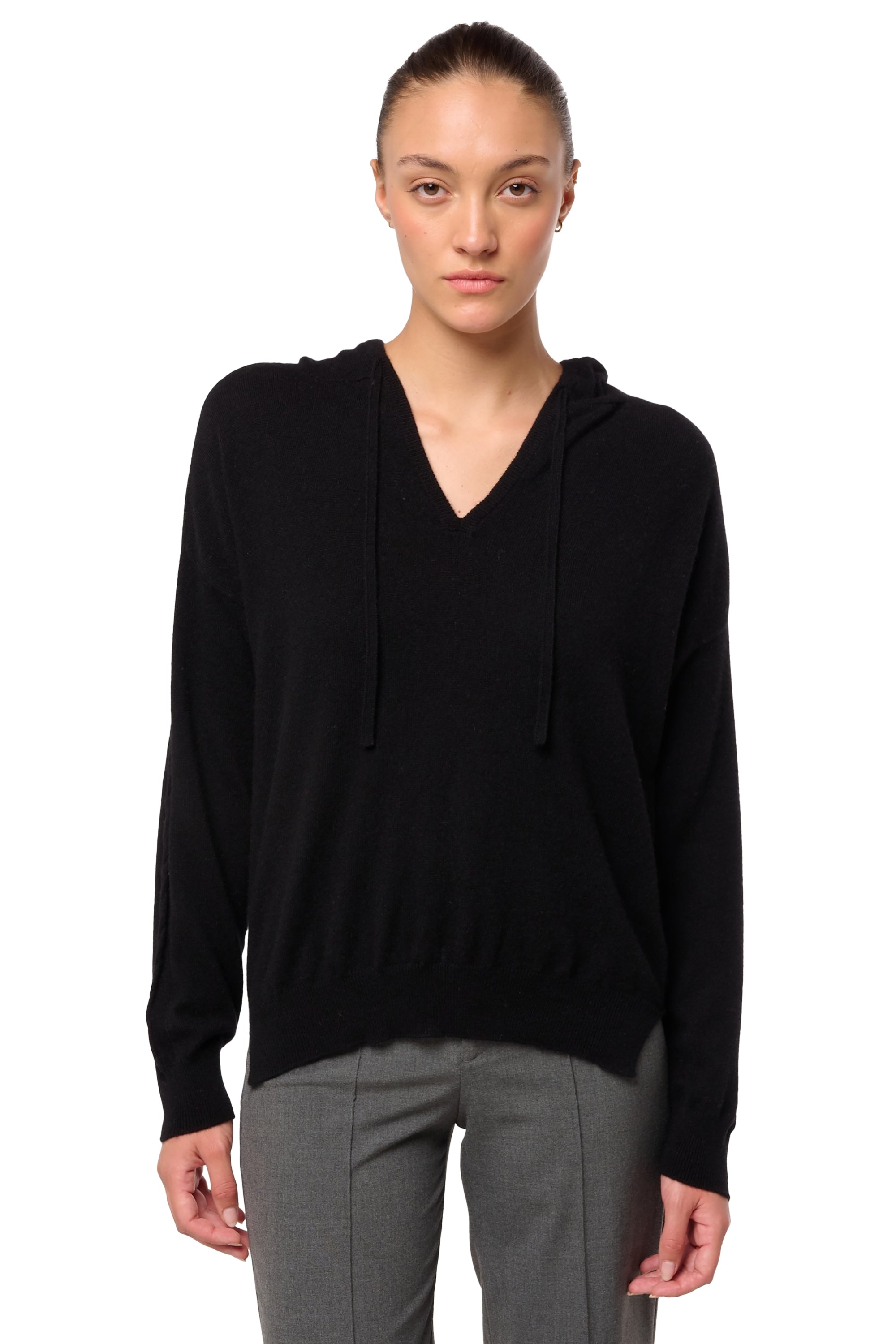 Delia in cashmere for women - black - Mahogany
