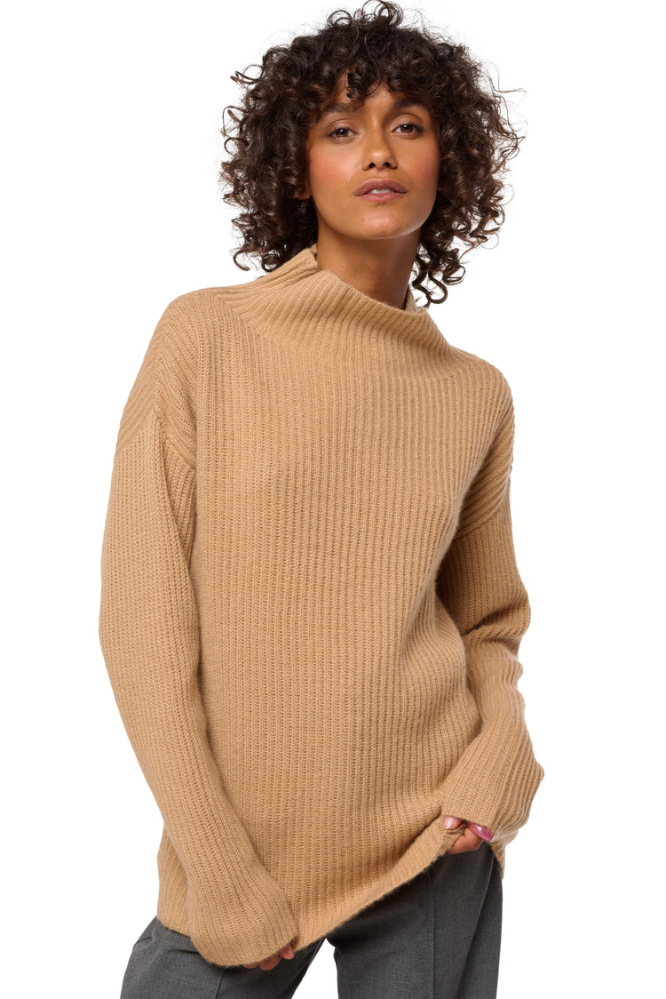 Denver in cashmere for women - camel - Mahogany