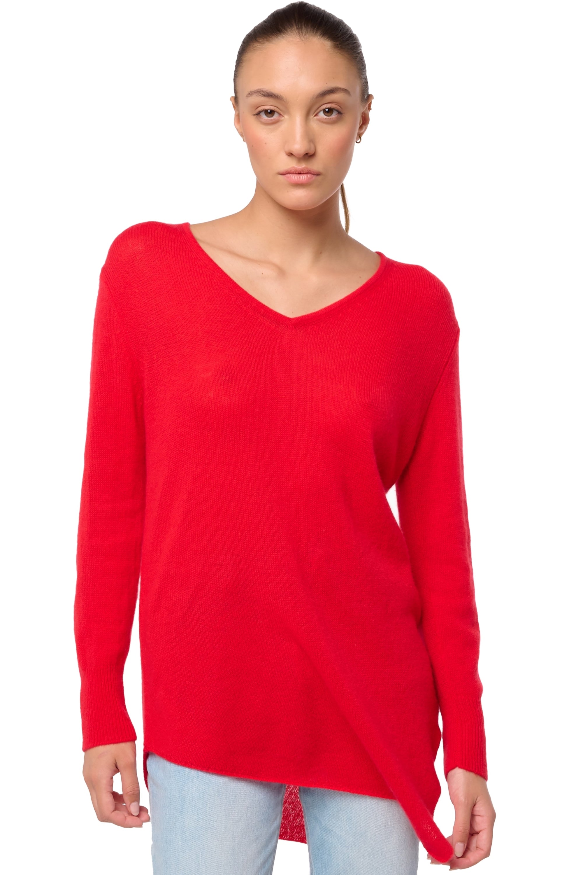 Dilou cashmere women's jumper - red - Mahogany