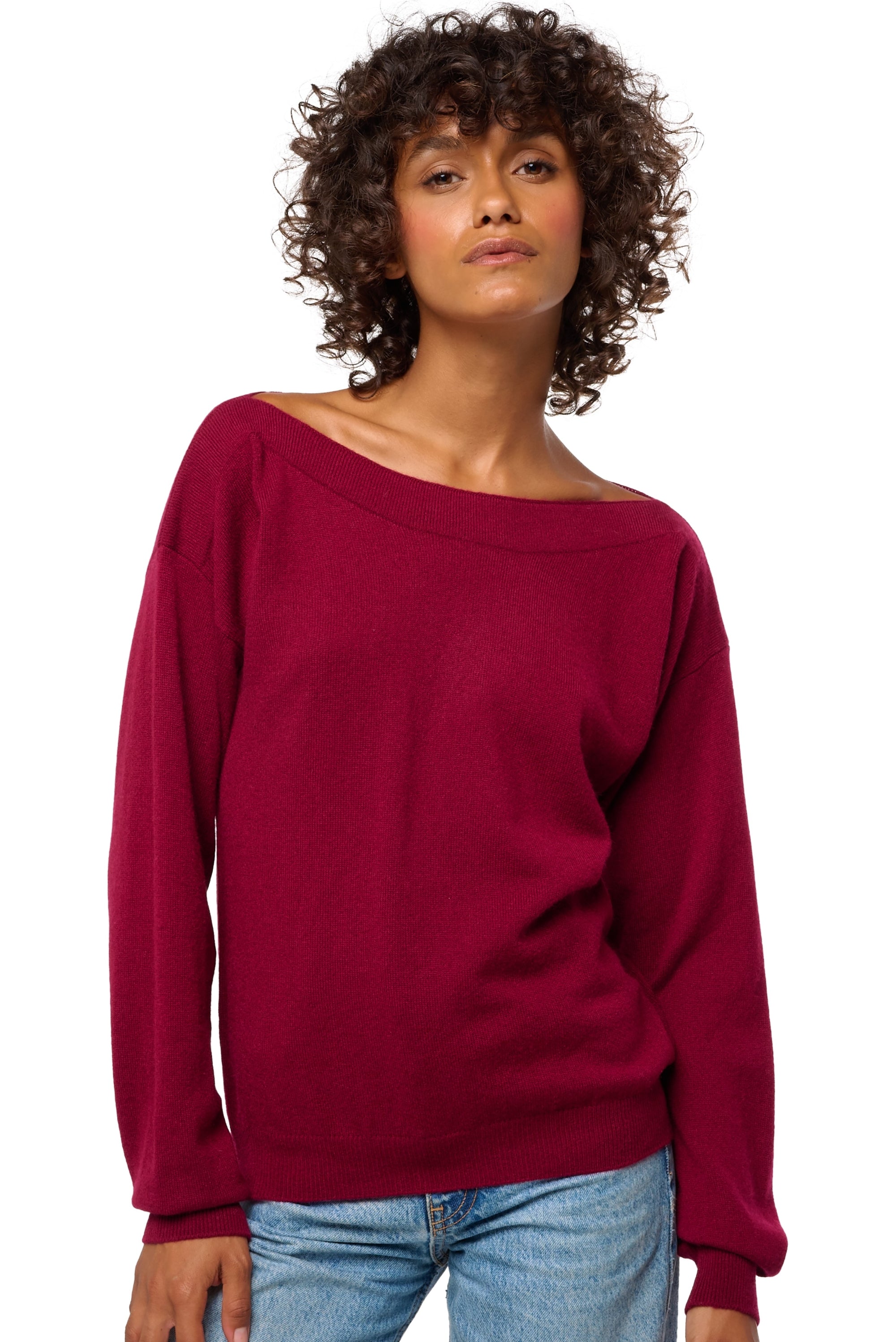 Durance women's cashmere jumper - bordeaux - Mahogany