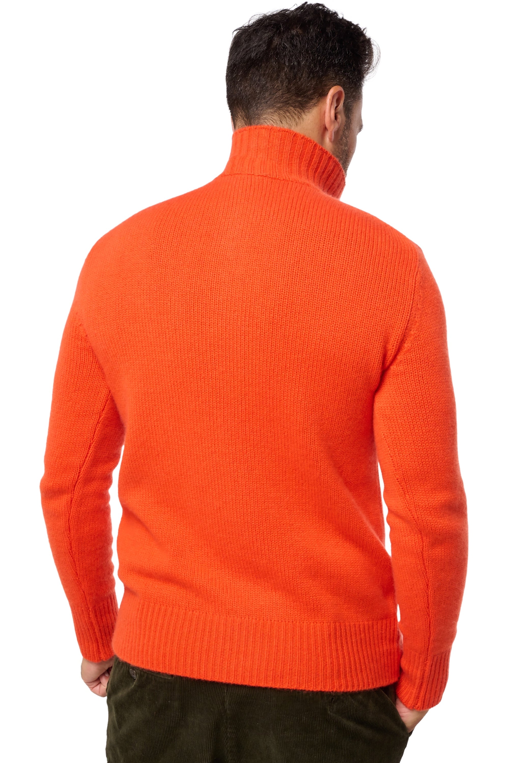 Darius en cachemire homme - Vue 3 - bloody orange - Mahogany