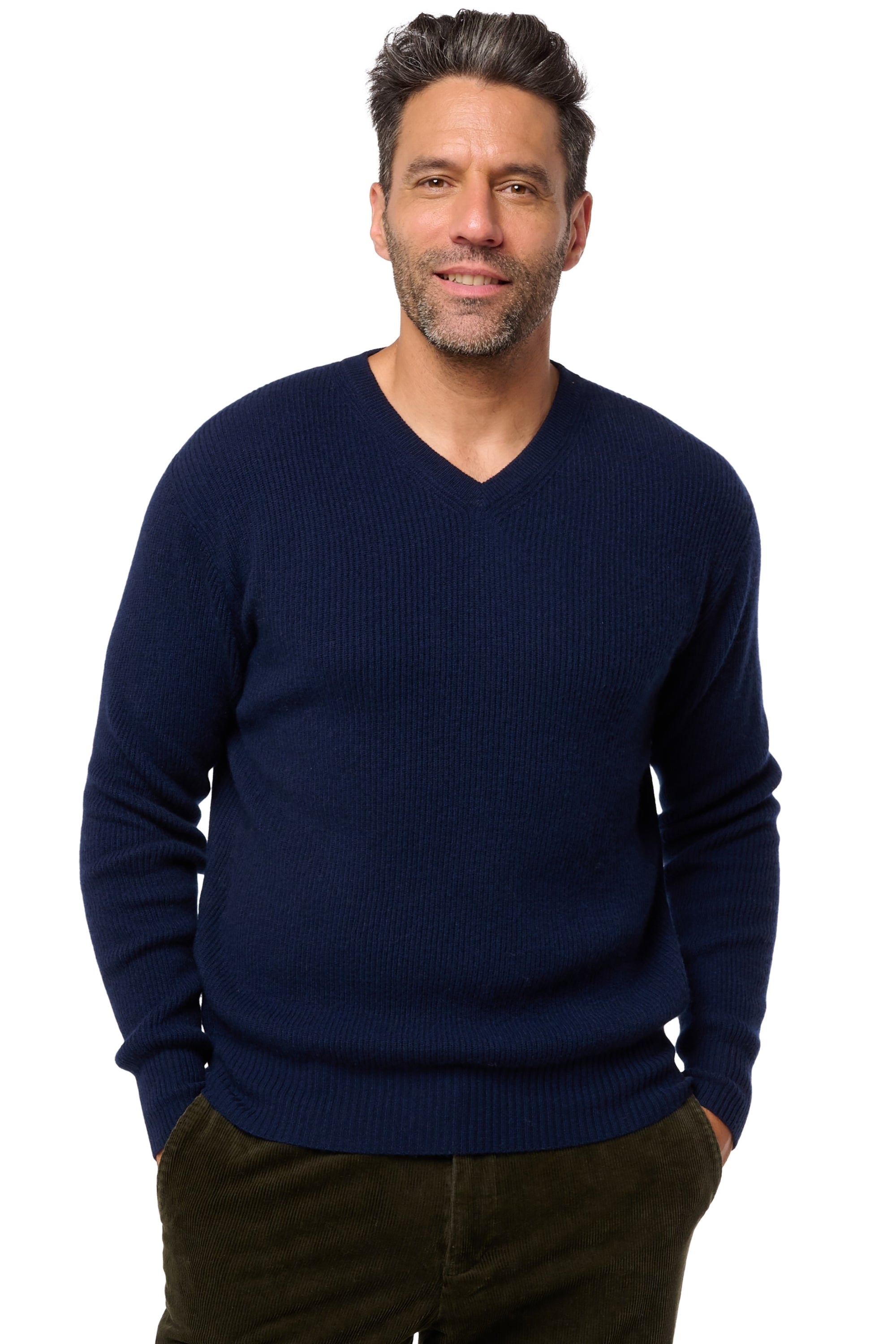 Davos in cashmere for men - dark navy - Mahogany