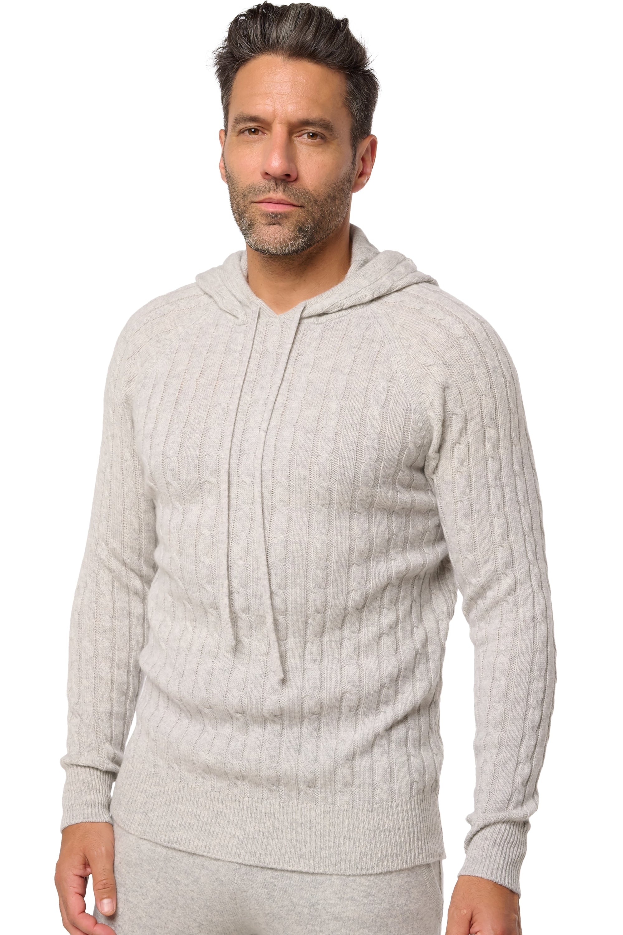 Detroit in cashmere for men - heather flannel - Mahogany