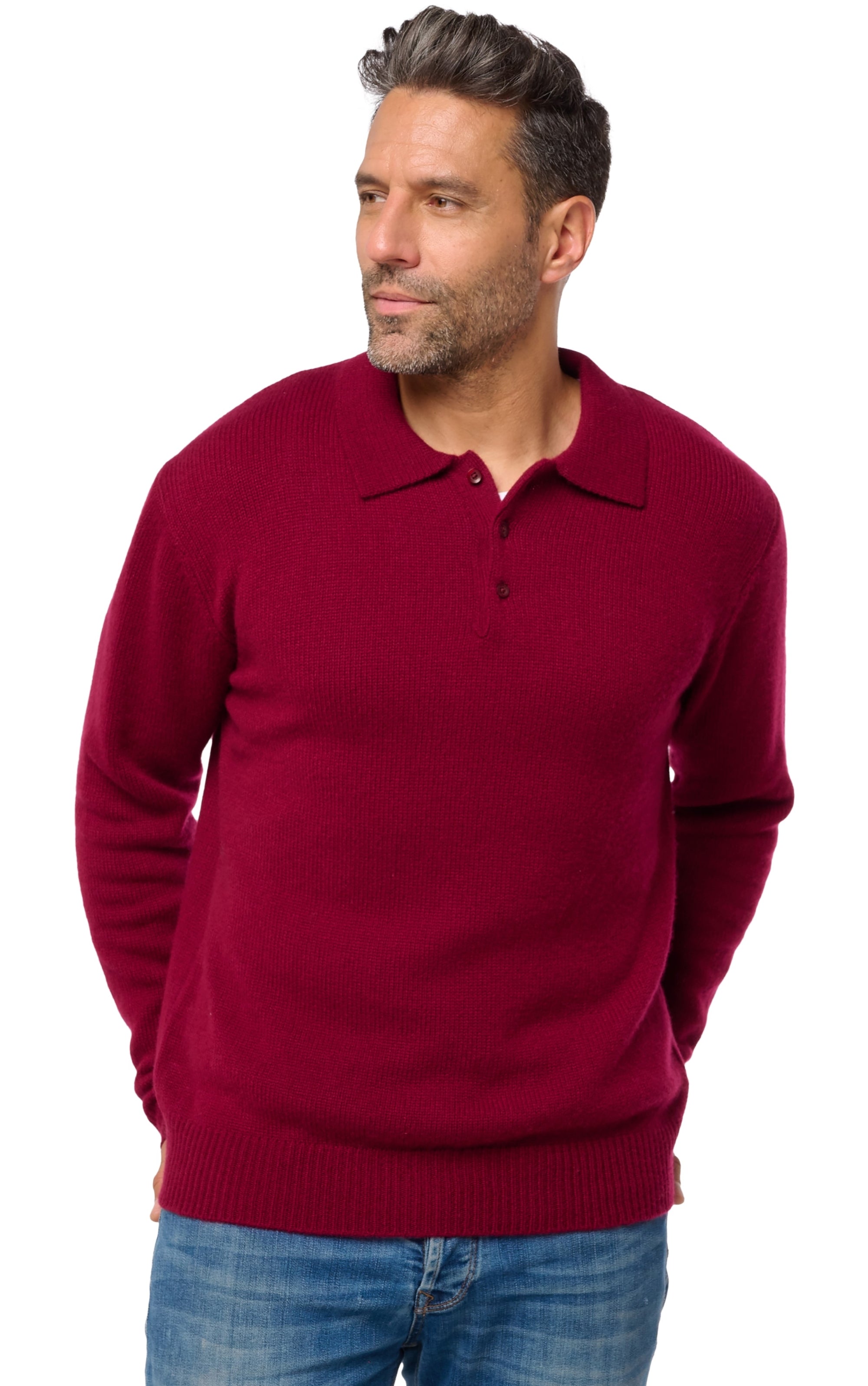 Drome en cachemire homme - Vue 1 - bordeaux - Mahogany