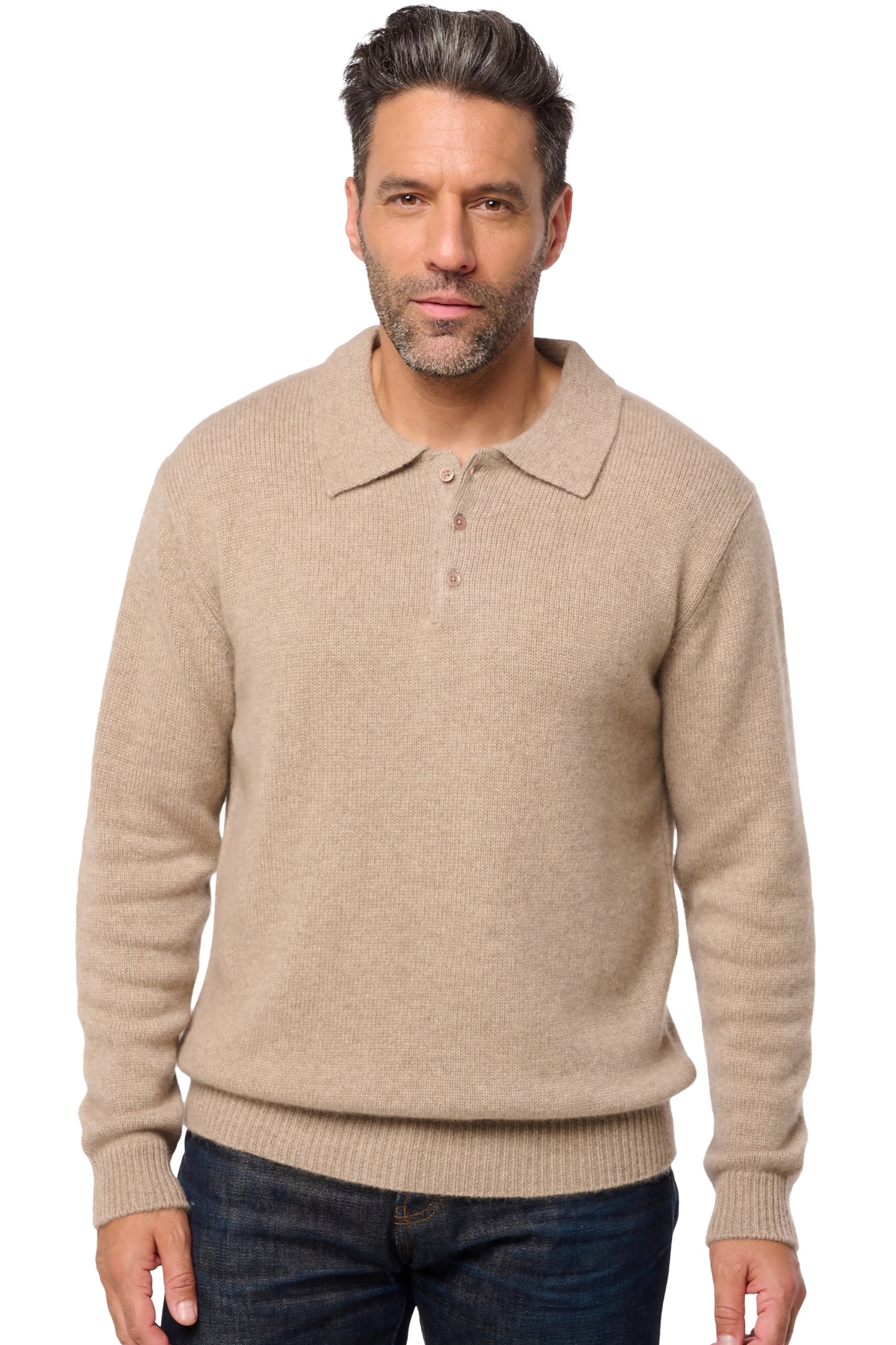 Drome men's cashmere jumper - natural brown - Mahogany