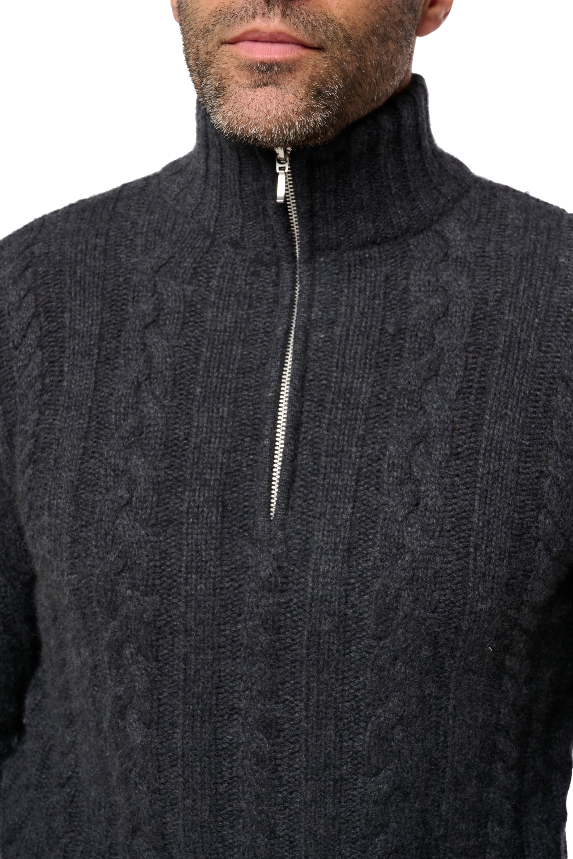 Düsseldorf en cachemire homme - Vue 2 - anthracite chiné - Mahogany