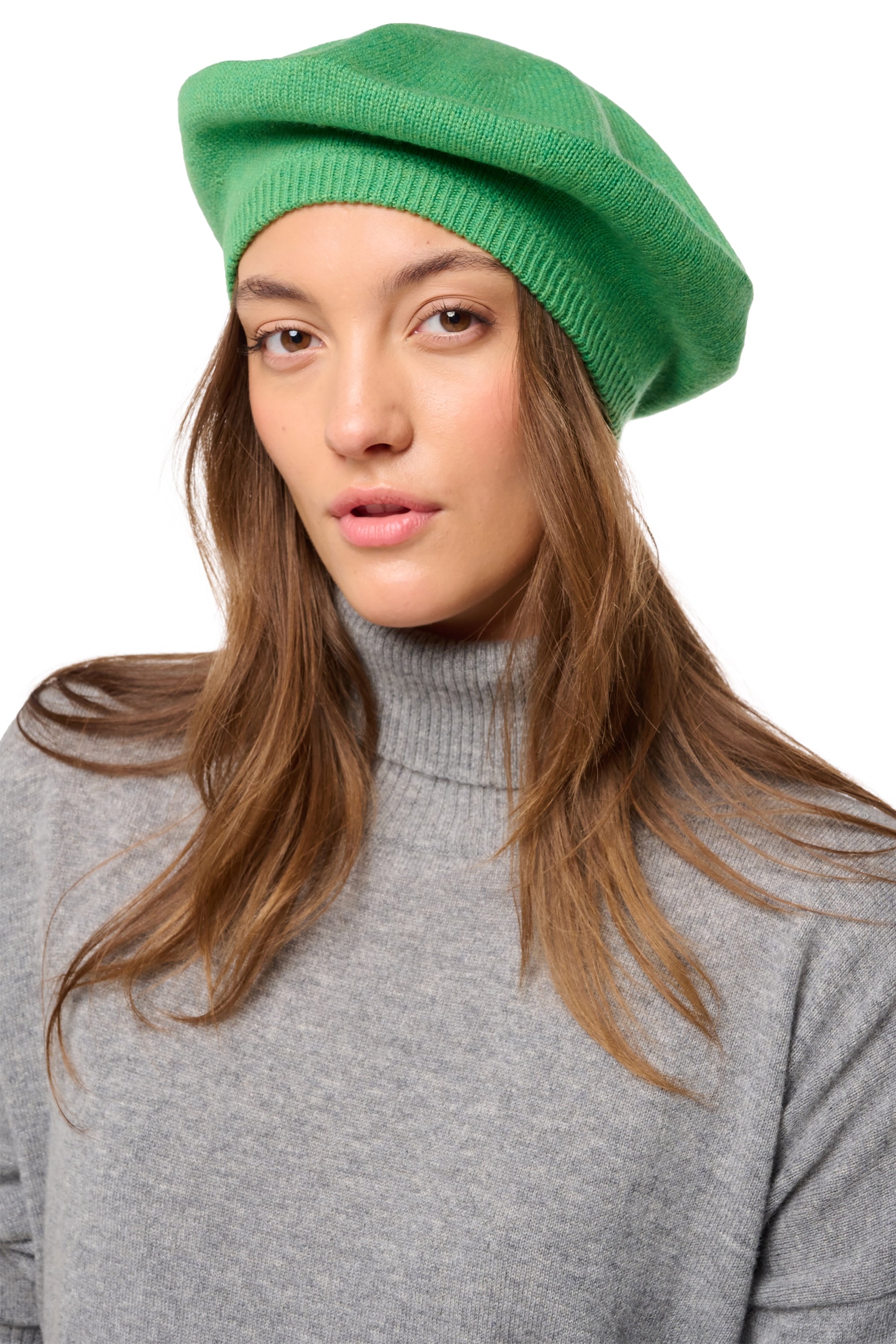 Cashmere beret, 100% Cashmere, unisex, standard / 2 and 4-ply, standard knit, Mahogany