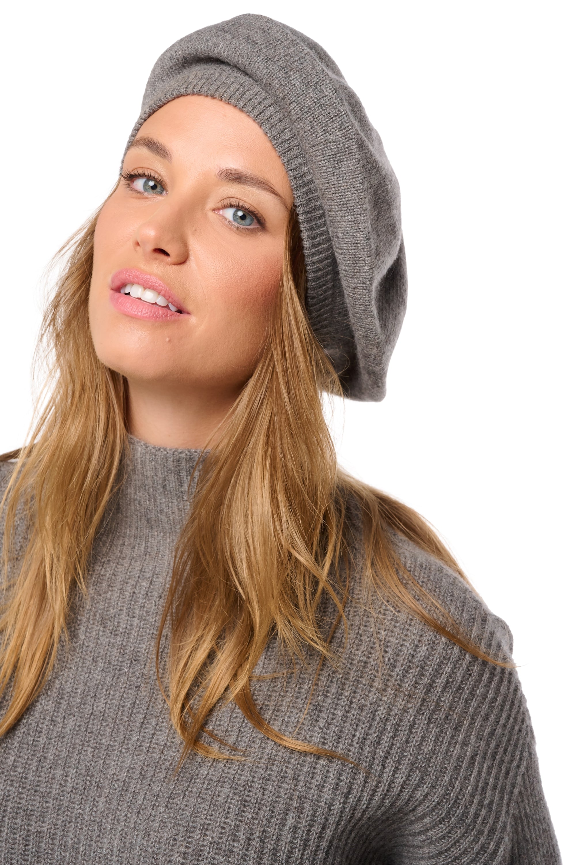 Denise unisex cashmere jumper - marmot marl - Mahogany