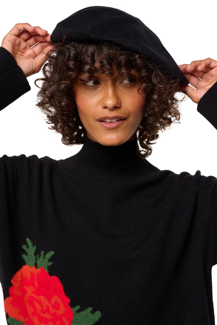 Denise unisex cashmere jumper - black - Mahogany