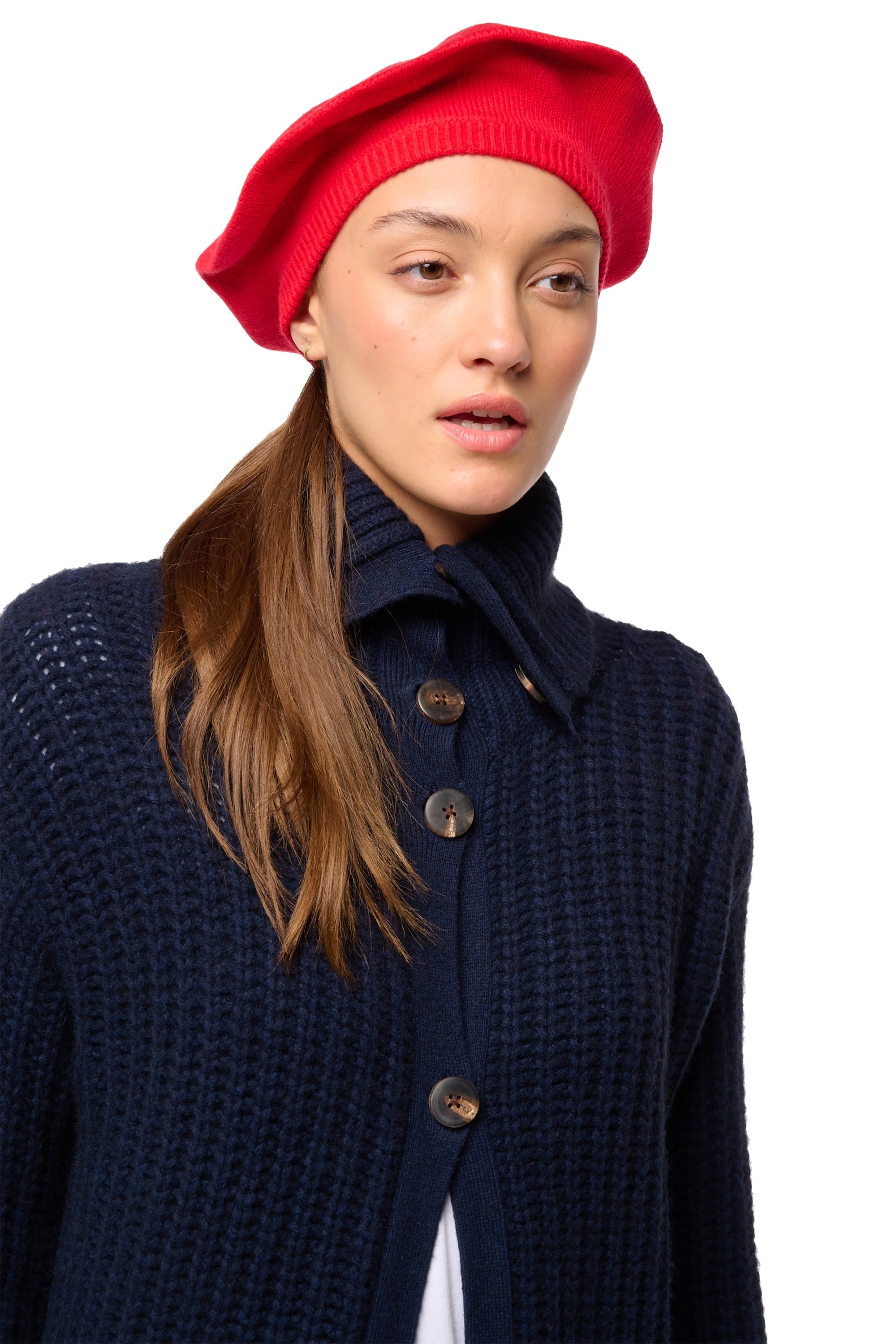 Denise unisex cashmere jumper - red - Mahogany