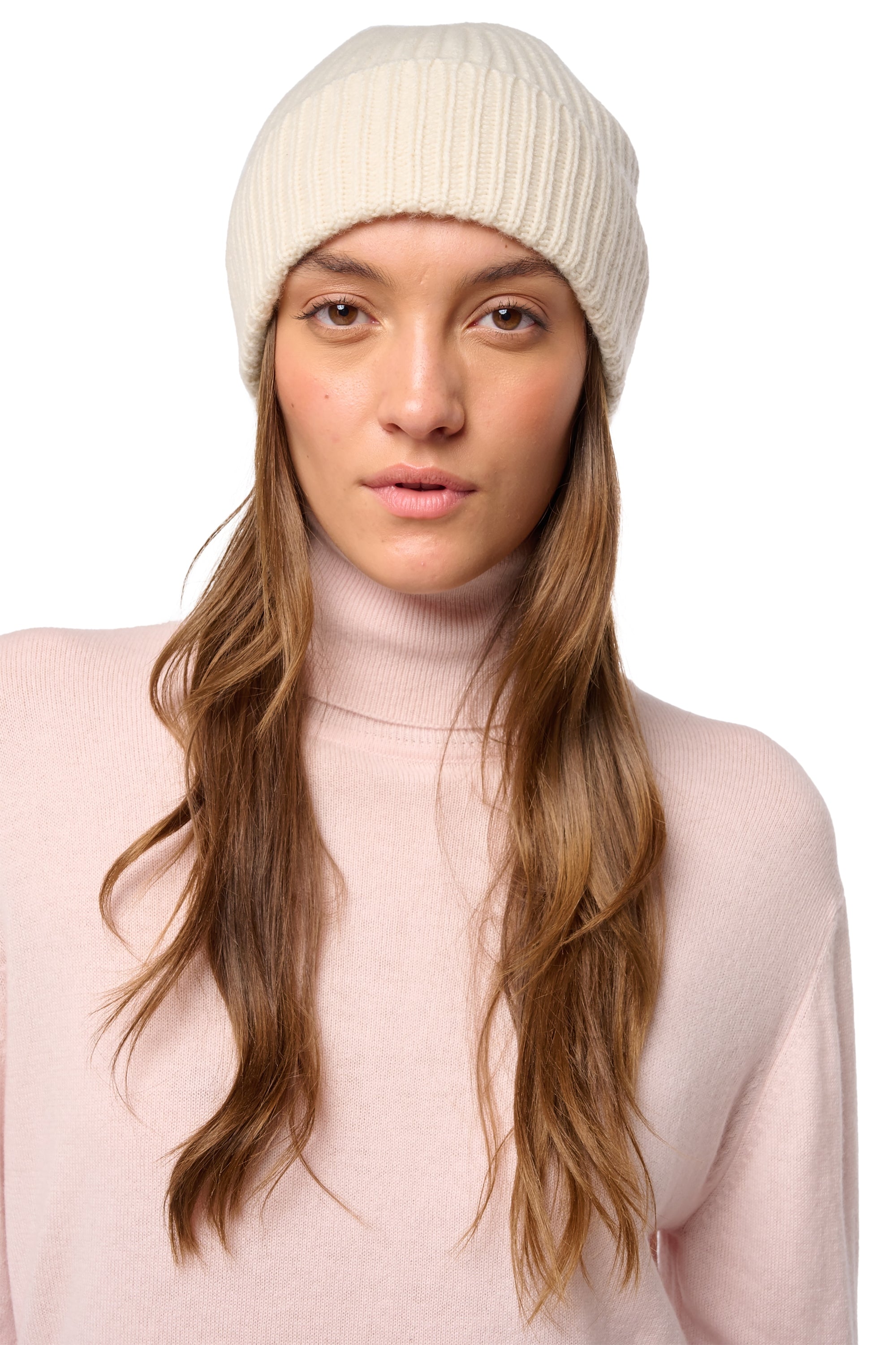 Dido in mixed cashmere - natural ecru - Mahogany