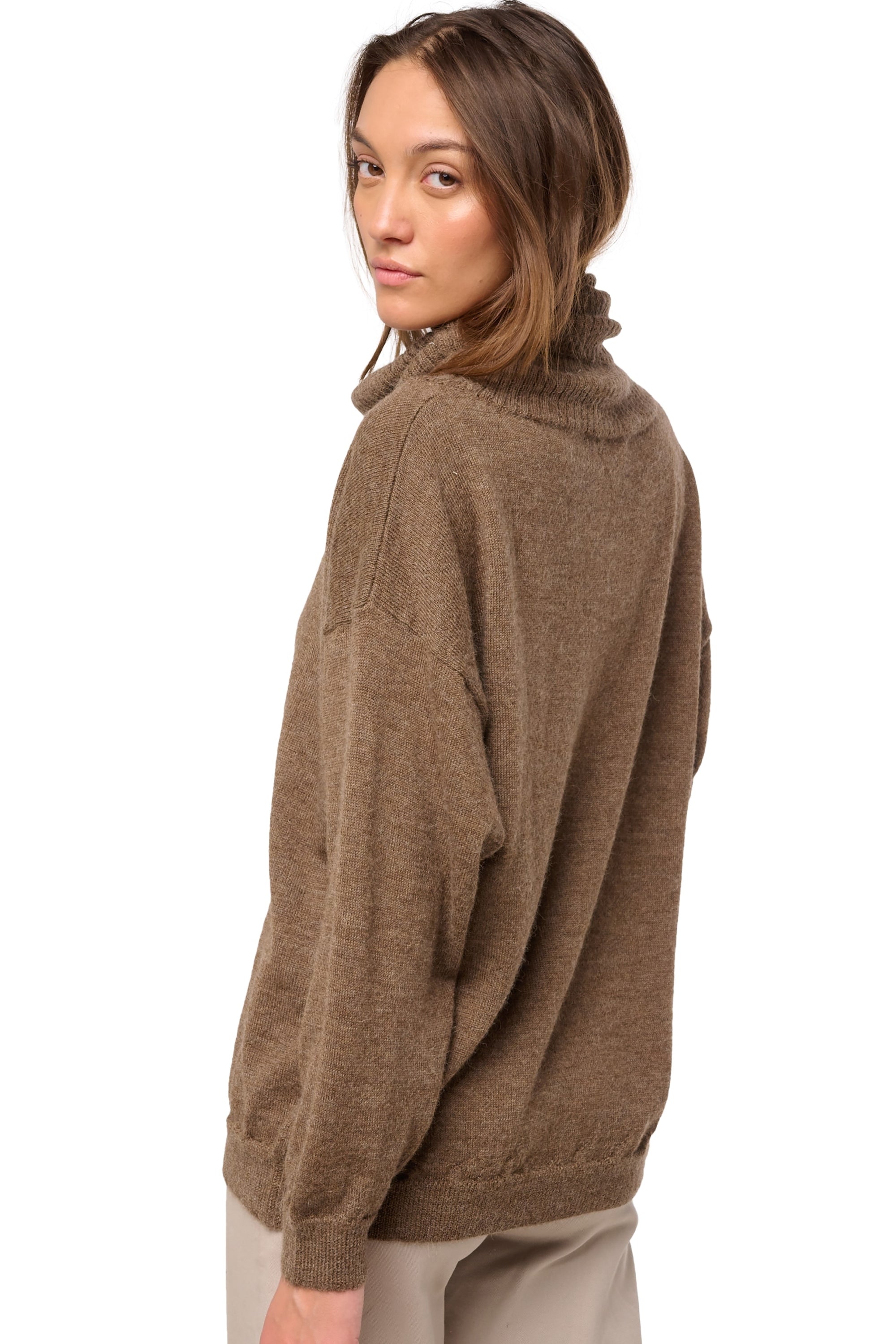 Tanis en baby alpaga femme - Vue 3 - naturel - Mahogany