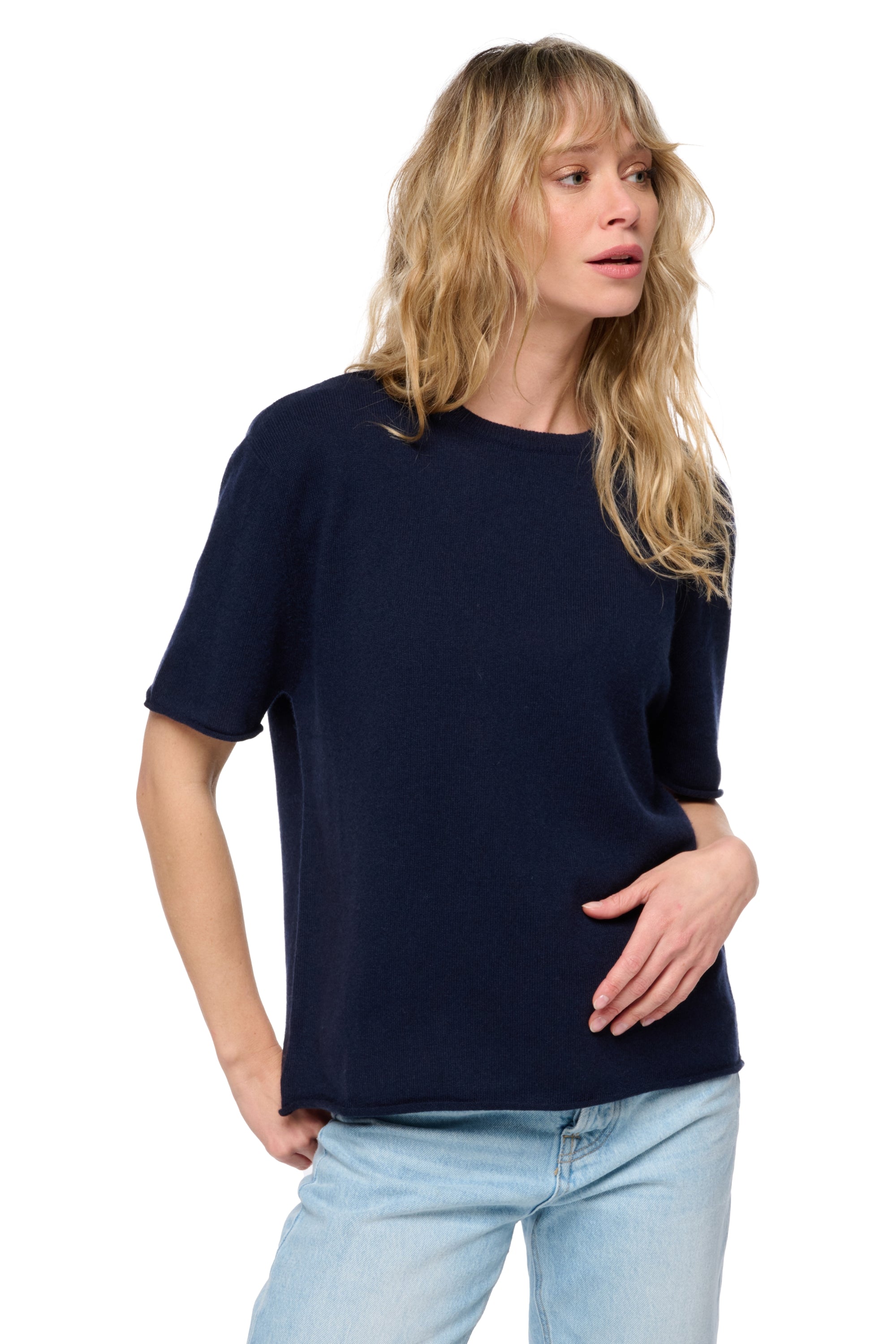Seattle women's cashmere - dark navy - Mahogany