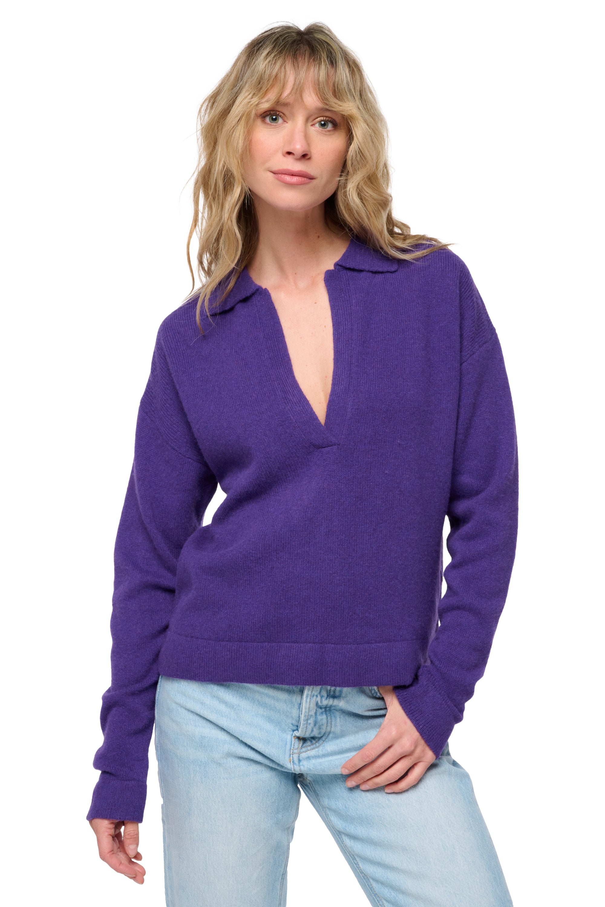Serbia in yak for women - deep purple - Mahogany