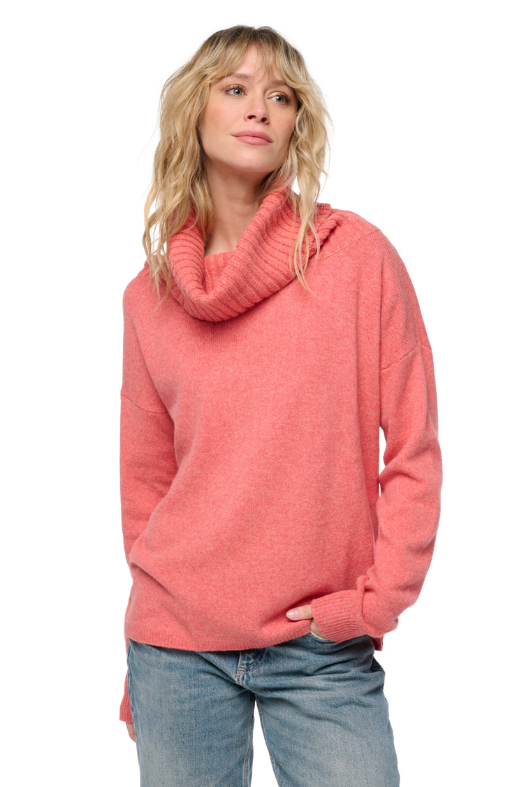 Sonneberg women's yak jumper - tender peach - Mahogany