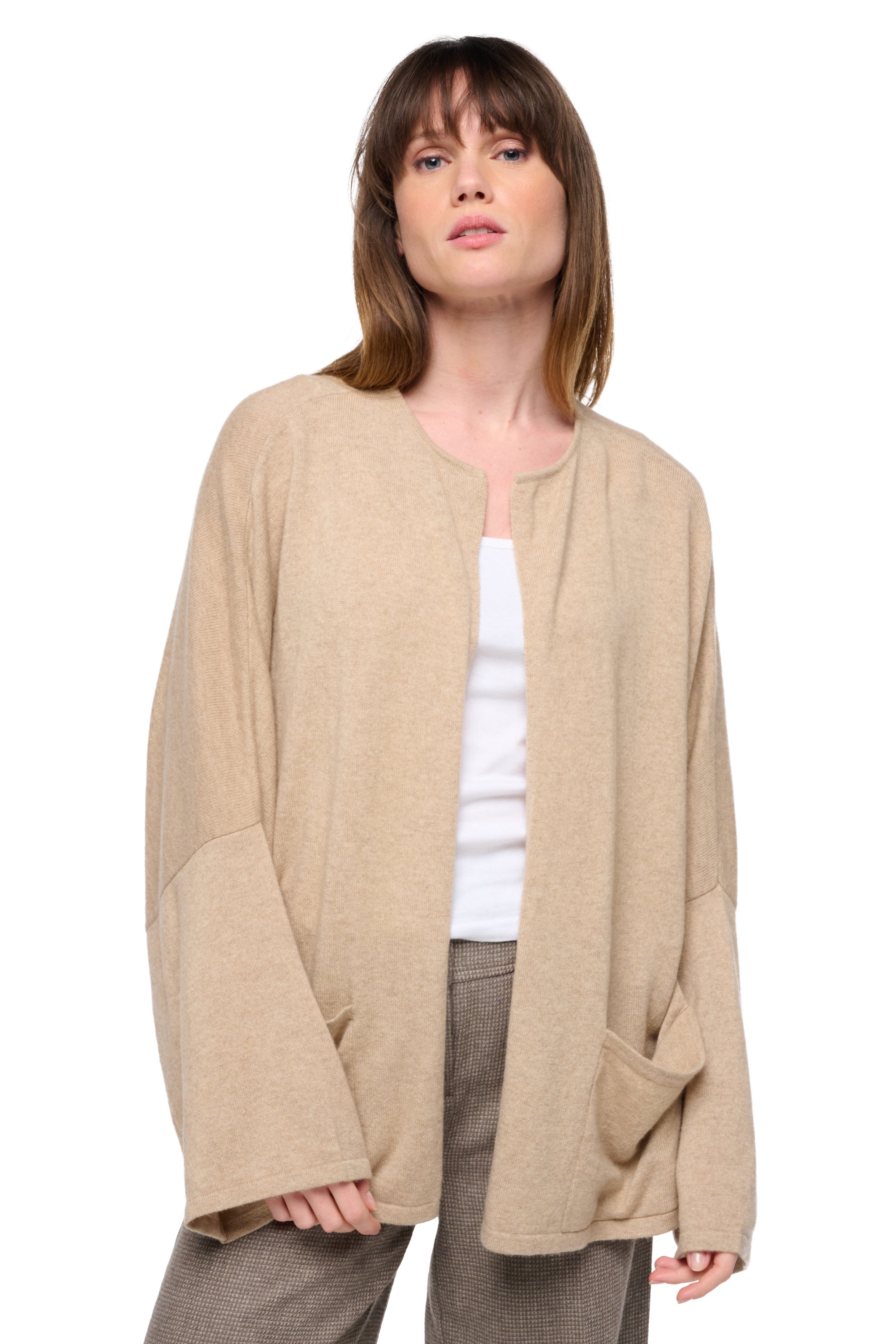 Seoul women's cashmere jumper - natural beige - Mahogany