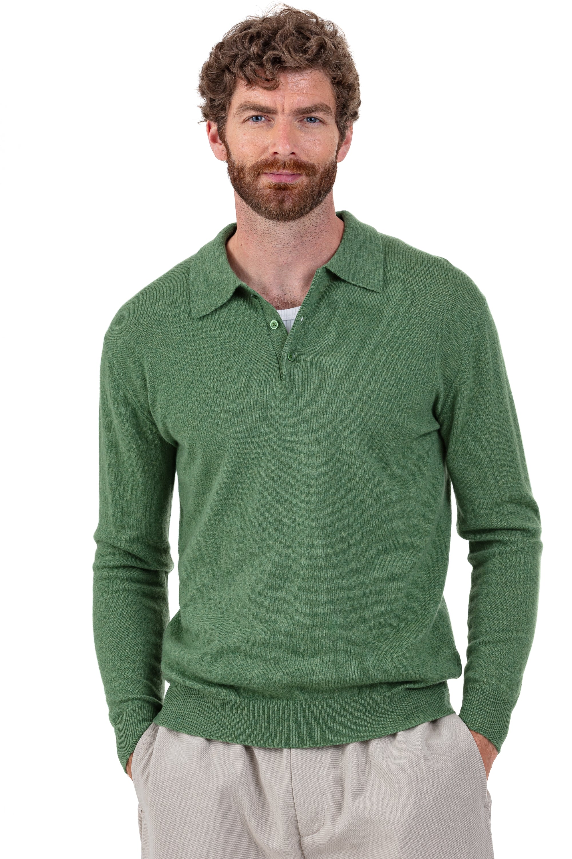 Tarn men's cashmere jumper - foliage - Mahogany