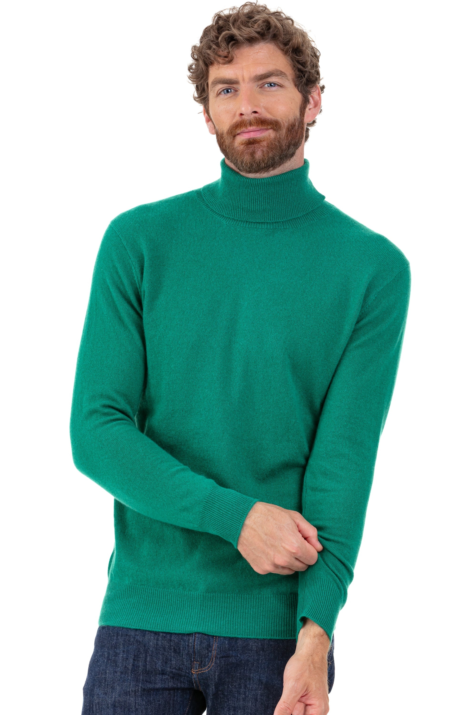 Tarry men's cashmere jumper - botanical - Mahogany