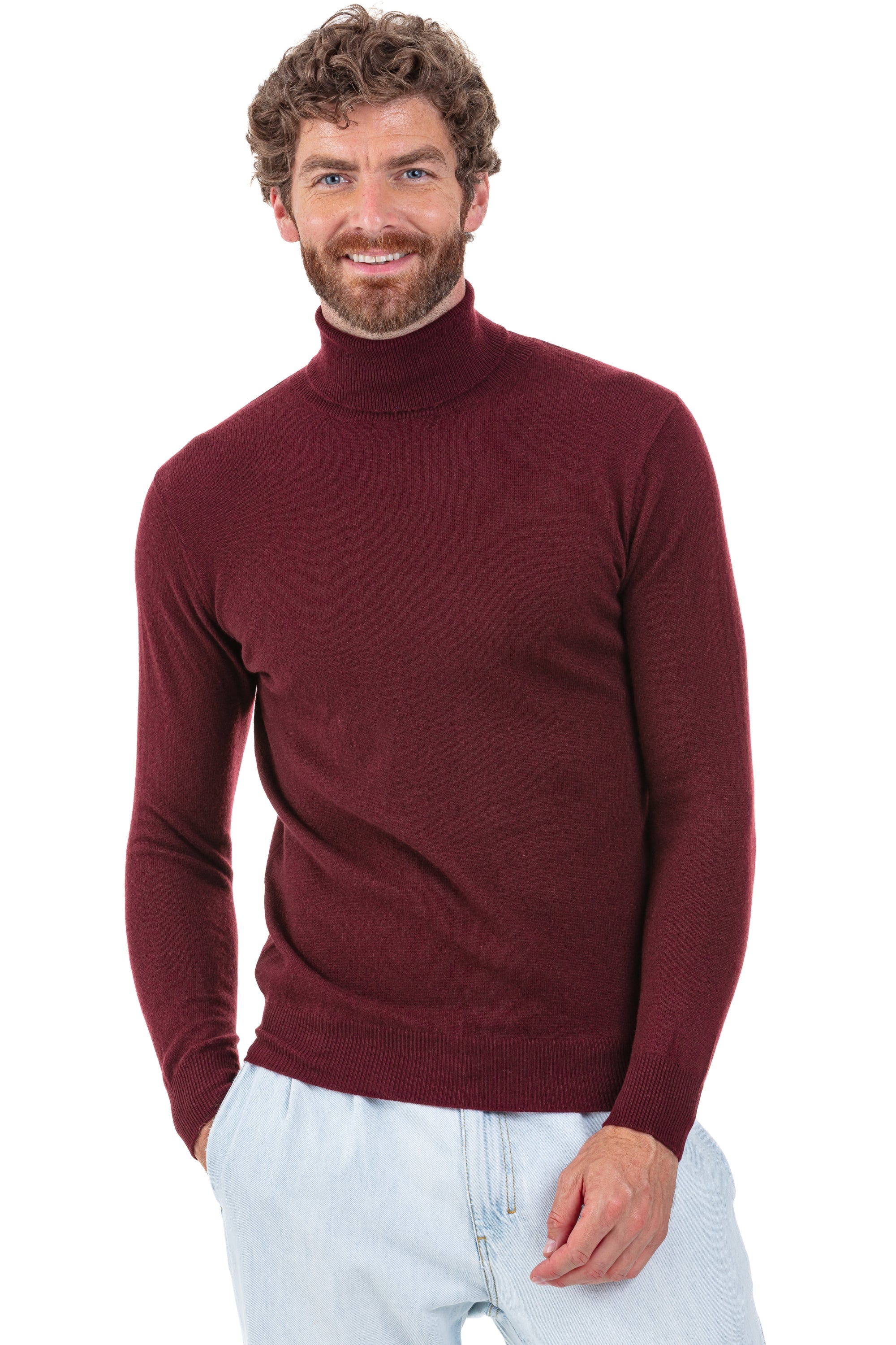 Tarry men's cashmere jumper - deep violet - Mahogany