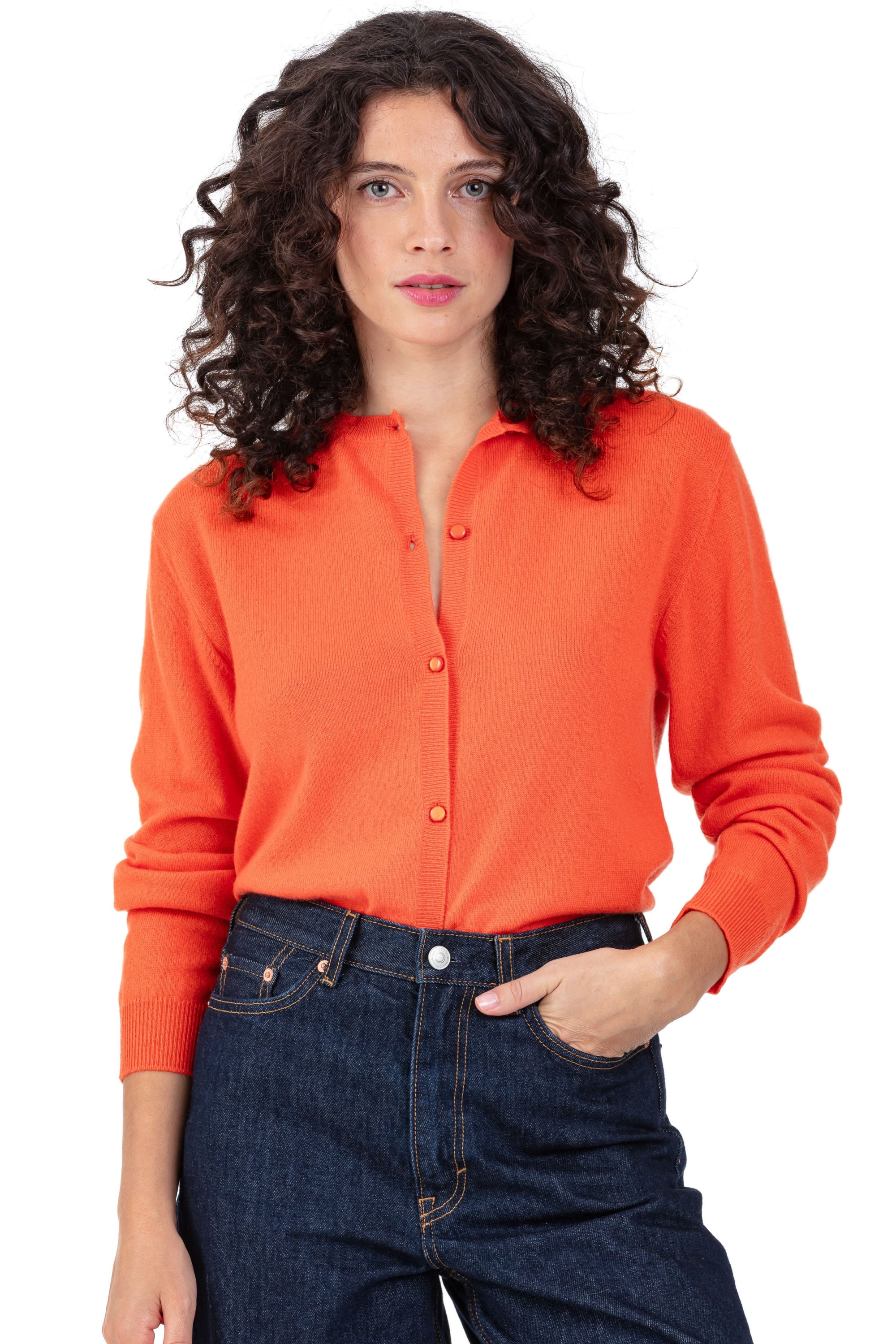 Tyra women's cashmere - persimmons - Mahogany