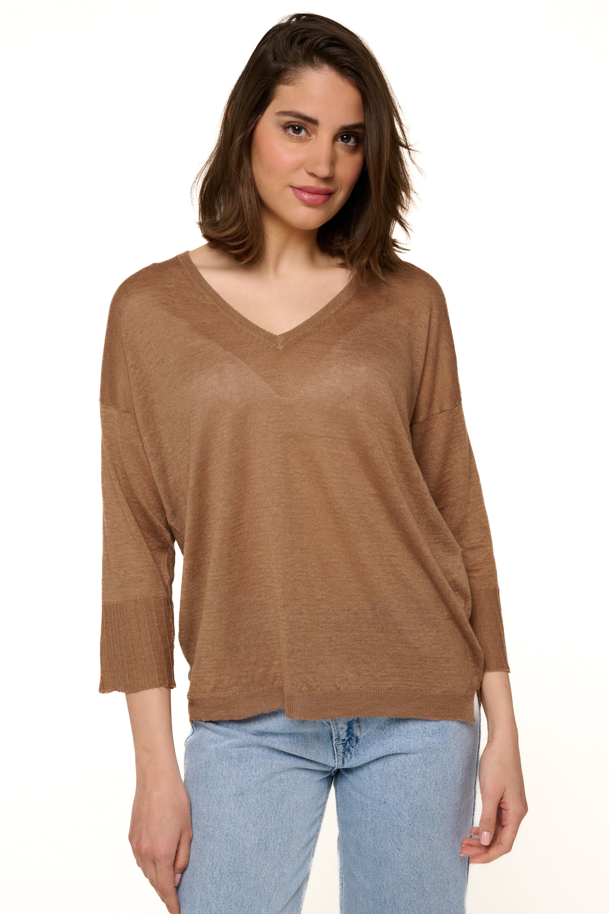 Rosanna in linen for women - nutmeg - Mahogany