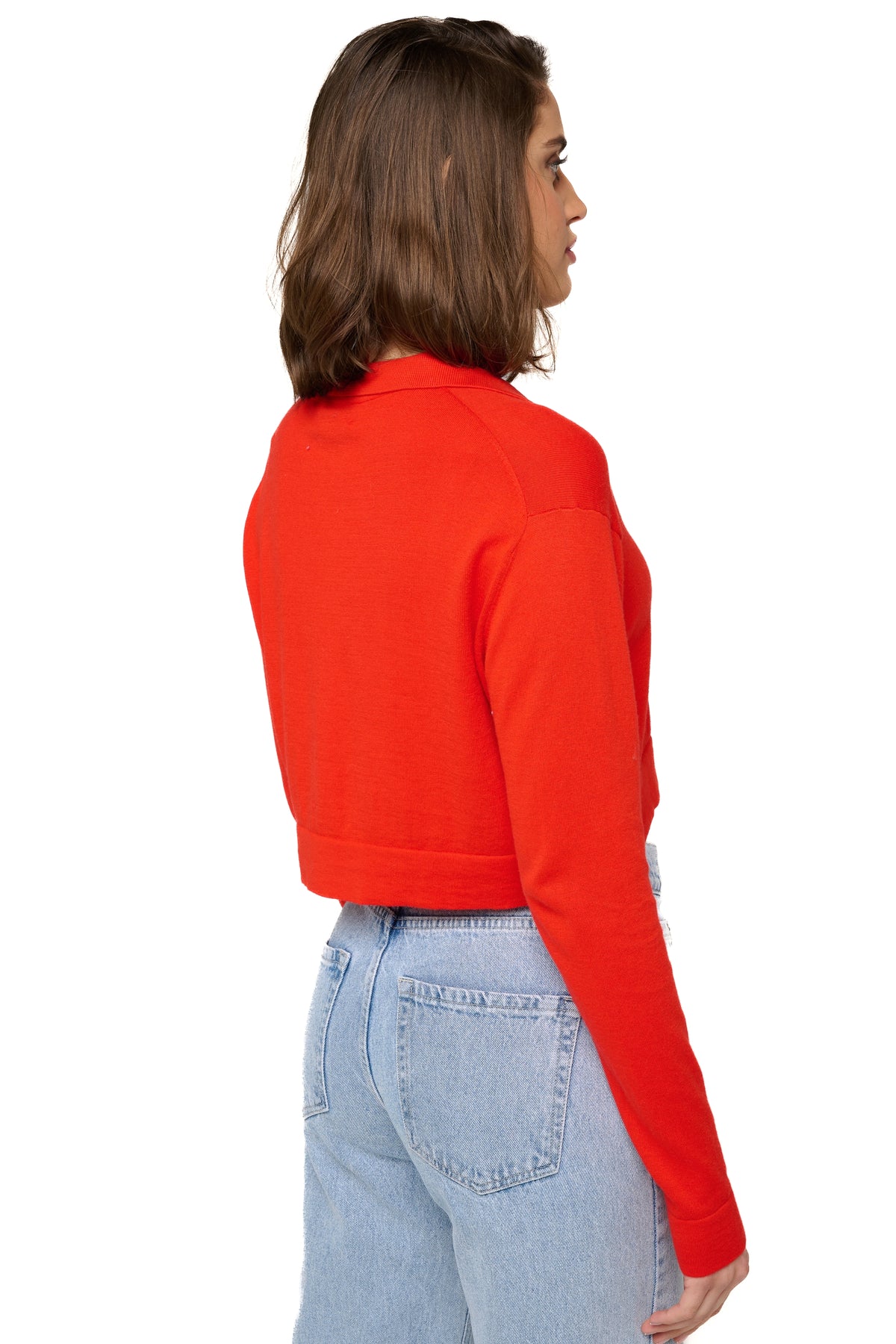 Rishi en cachemire et coton femme - Vue 3 - tomato - Mahogany
