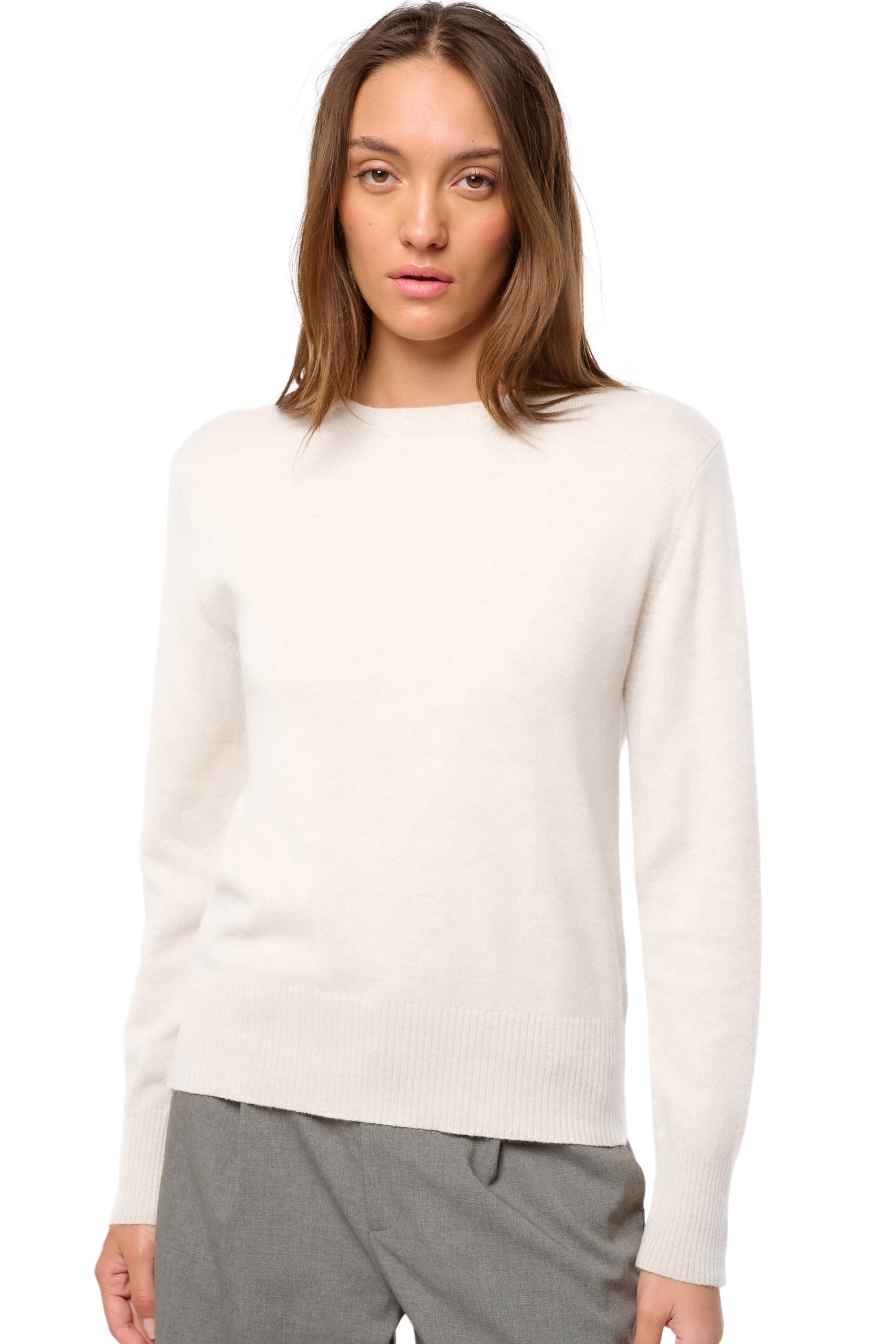 Daria women's cashmere jumper - natural écru - Mahogany