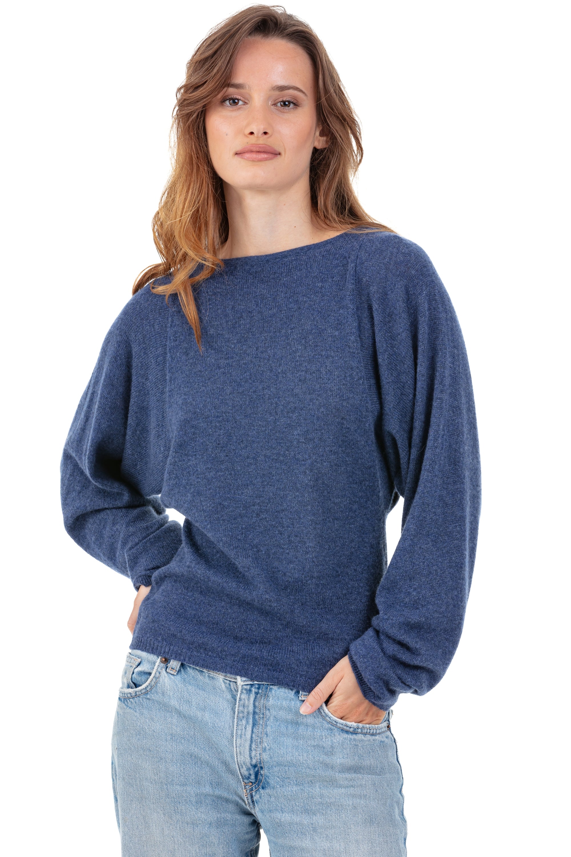Palermo cashmere women's jumper - indigo - Mahogany