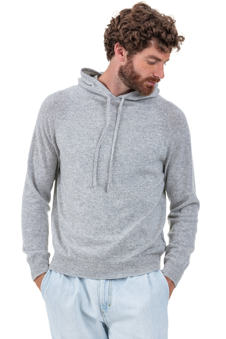 Cashmere sweatshirt, 100% Cashmere, men, hood, straight cut, long sleeves, fine, , Mahogany