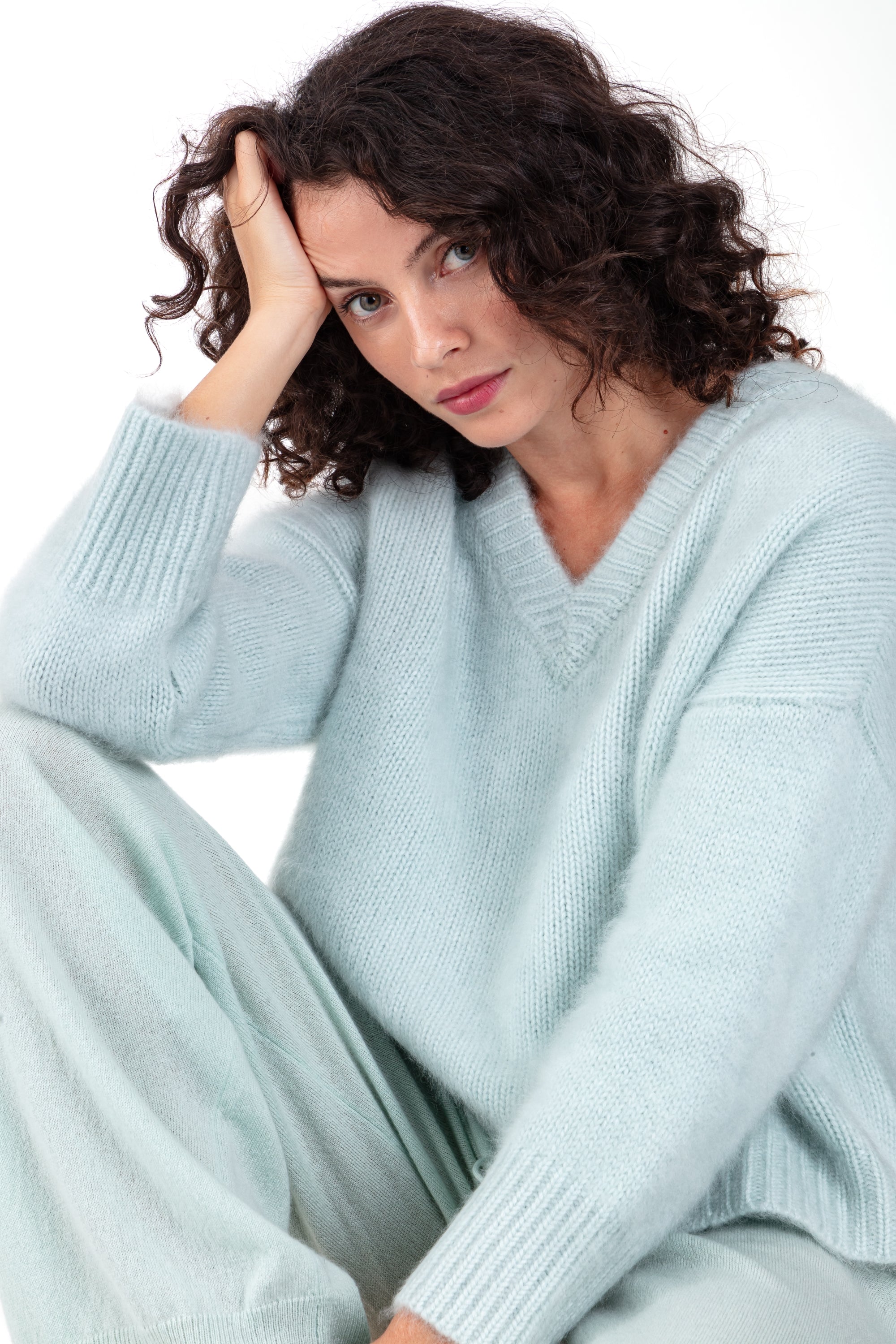 Pamela en cocoon cachemire femme - Vue 4 - aqua - Mahogany