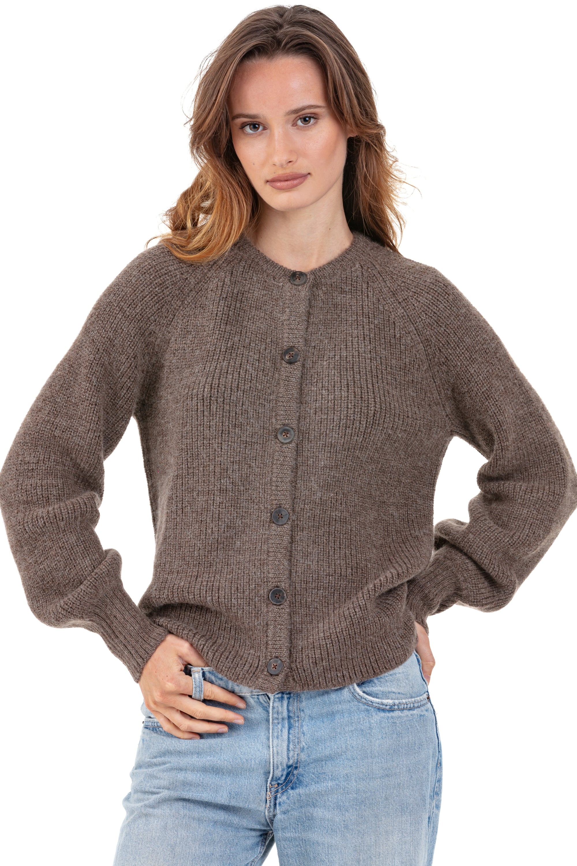 Pampelune en baby alpaga femme - Vue 1 - naturel - Mahogany