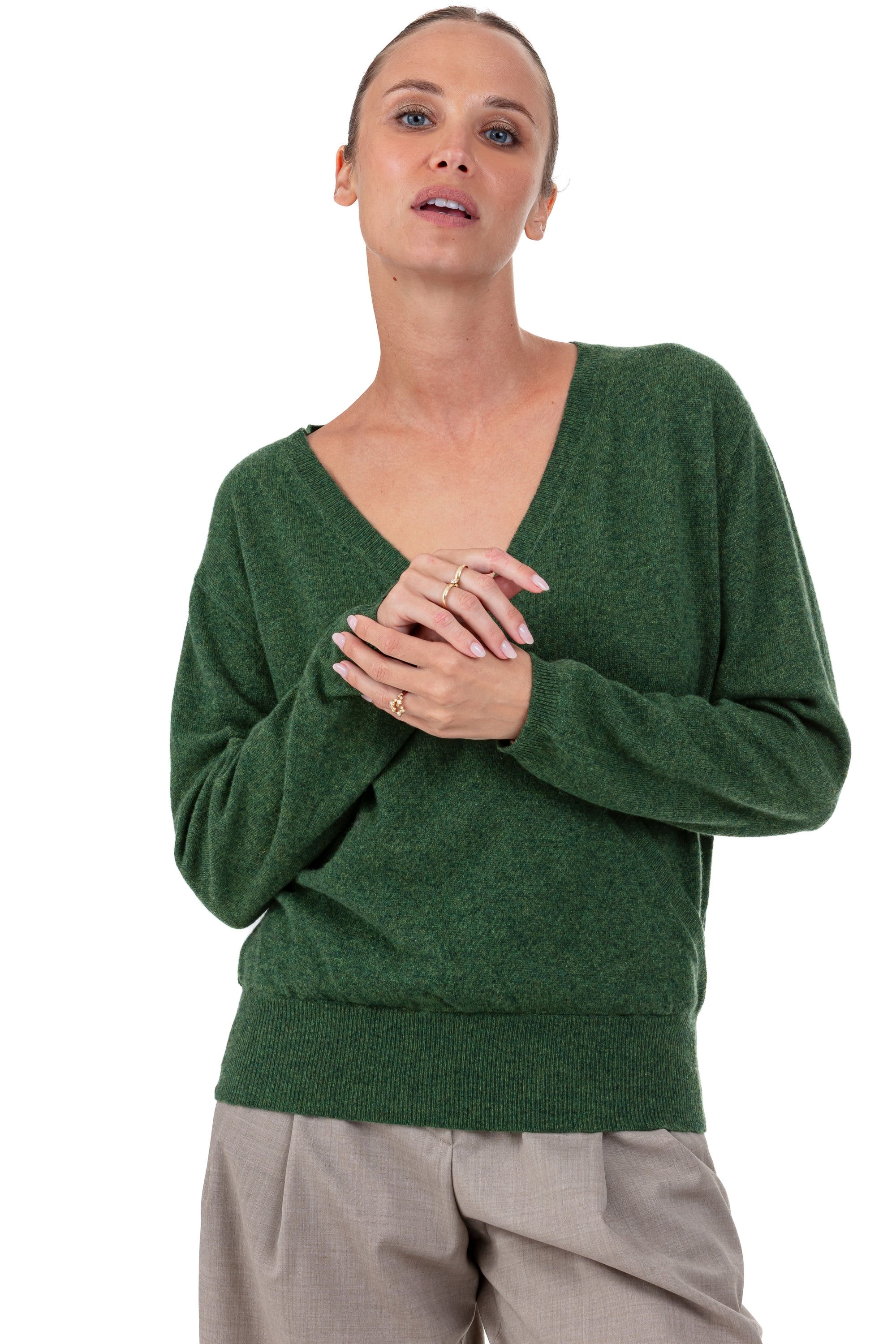 Paula women's cashmere jumper - cedar - Mahogany