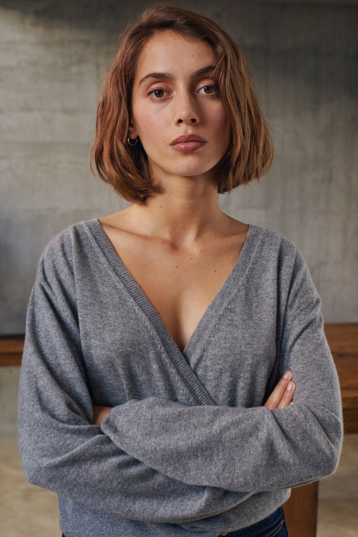 Paula en cachemire femme - Vue 3 - gris chiné - Mahogany