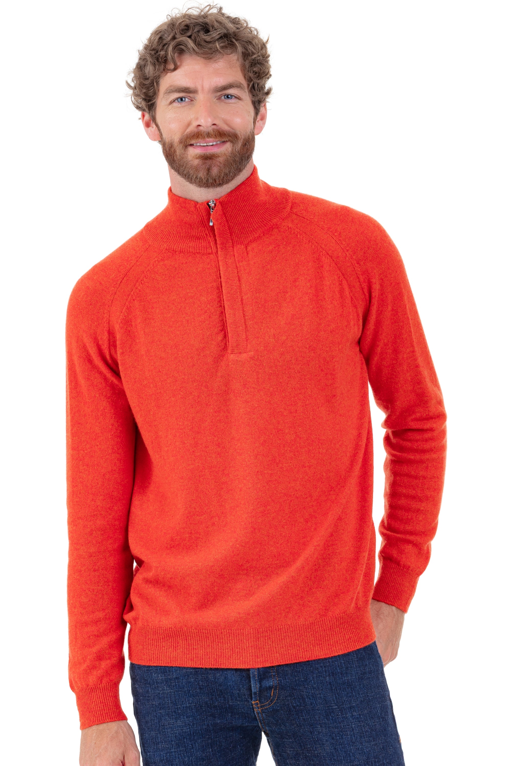 Phyleas in cashmere for men - paprika - Mahogany