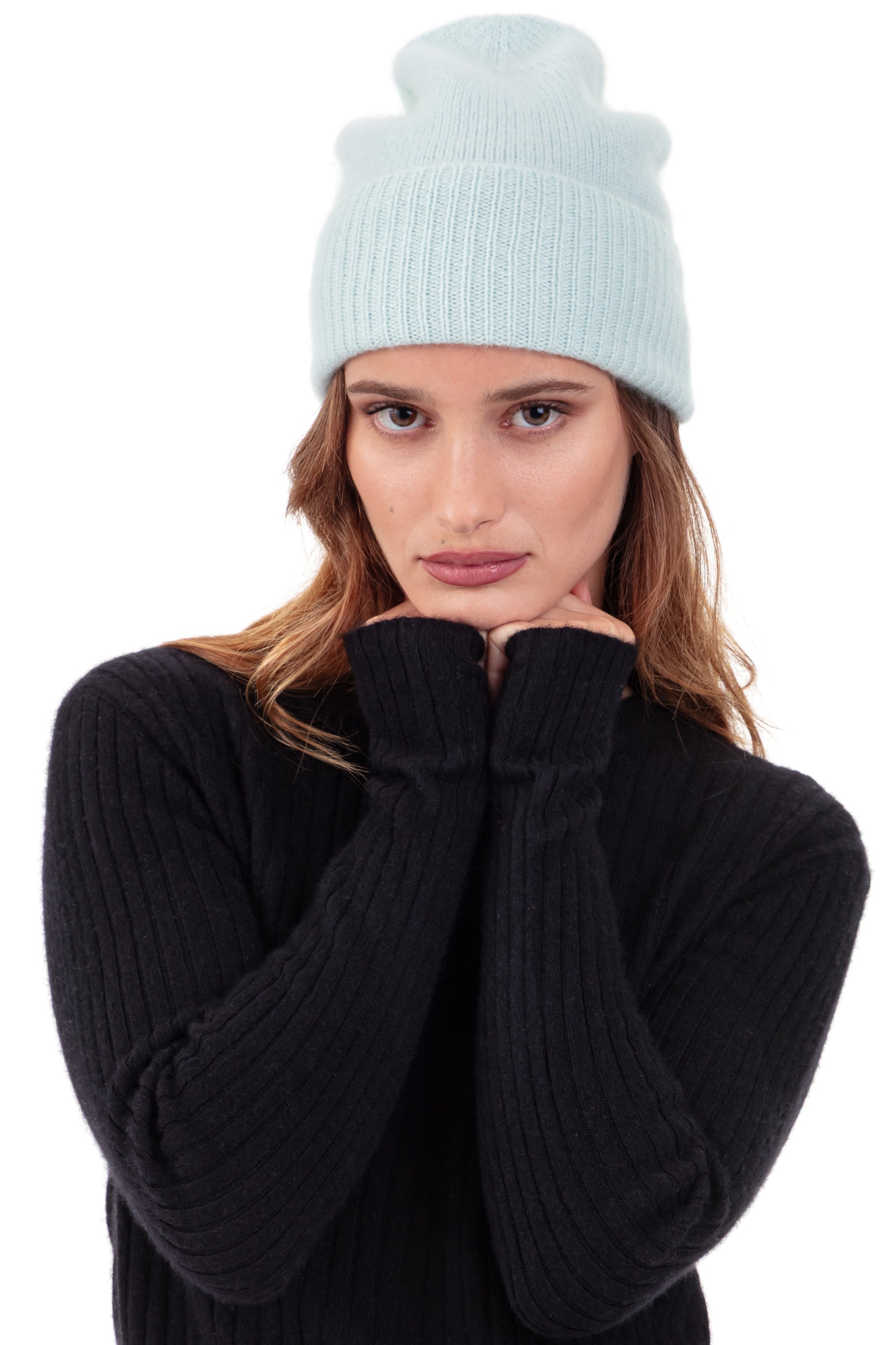 Pilou en cocoon cachemire mixte - Vue 2 - aqua - Mahogany