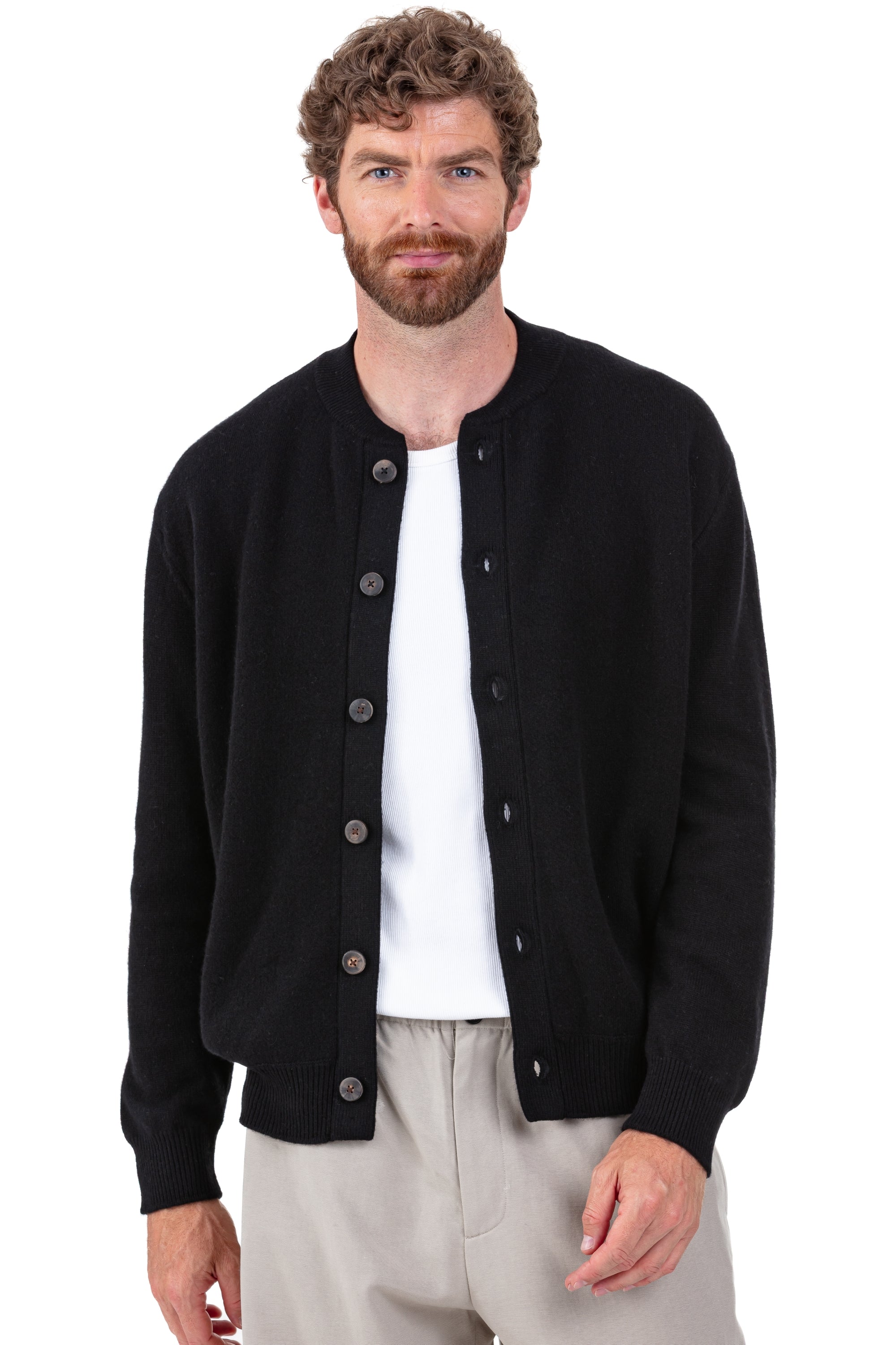 Pinocchio in cashmere for men - black - Mahogany