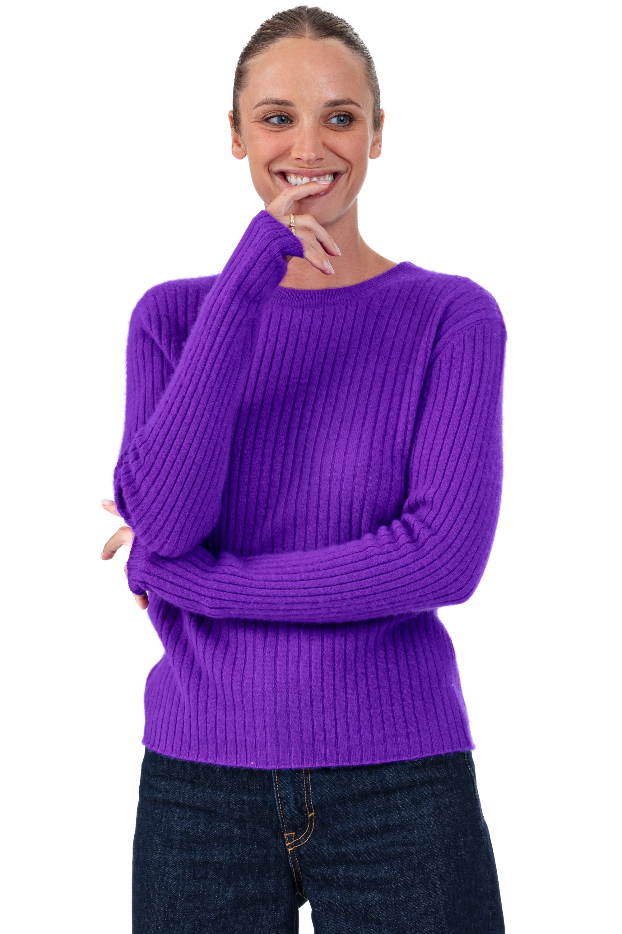 Princess cocoon cashmere women's - violet - Mahogany
