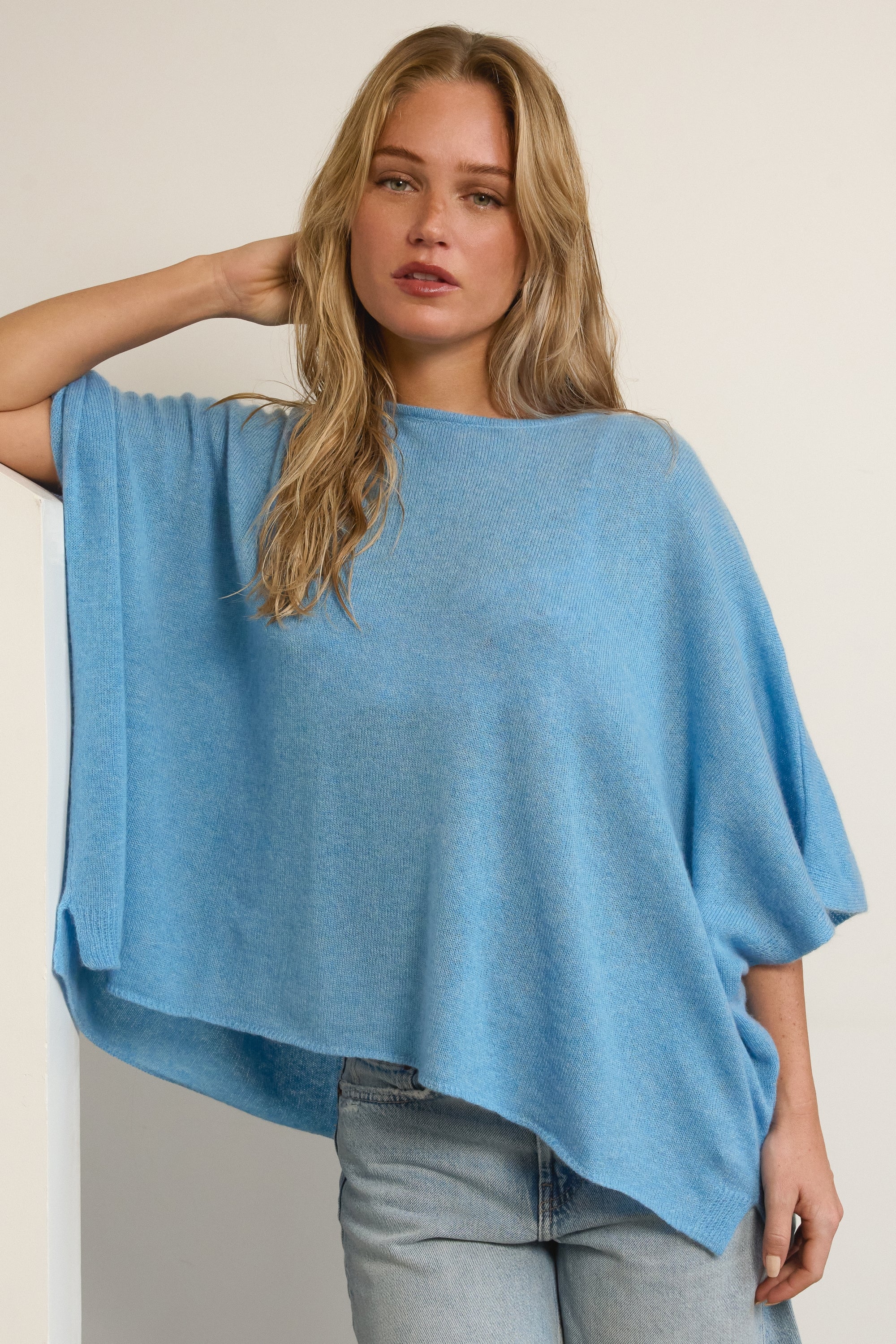 Cashmere jumper, 100% Cashmere, women, round neck, oversize fit, long sleeves, fine knit, Mahogany